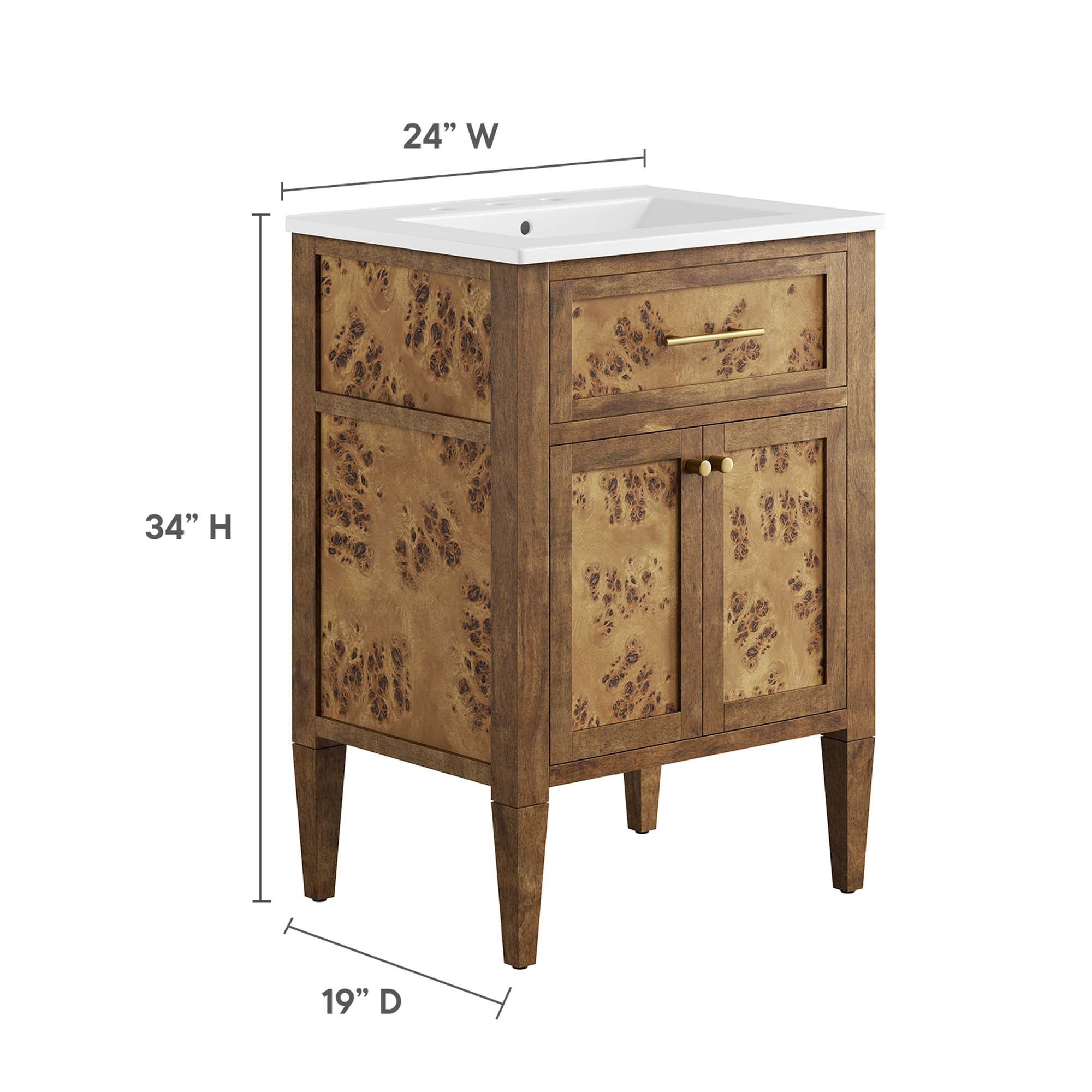 Elysian Bathroom Vanity Basin Included by Modway