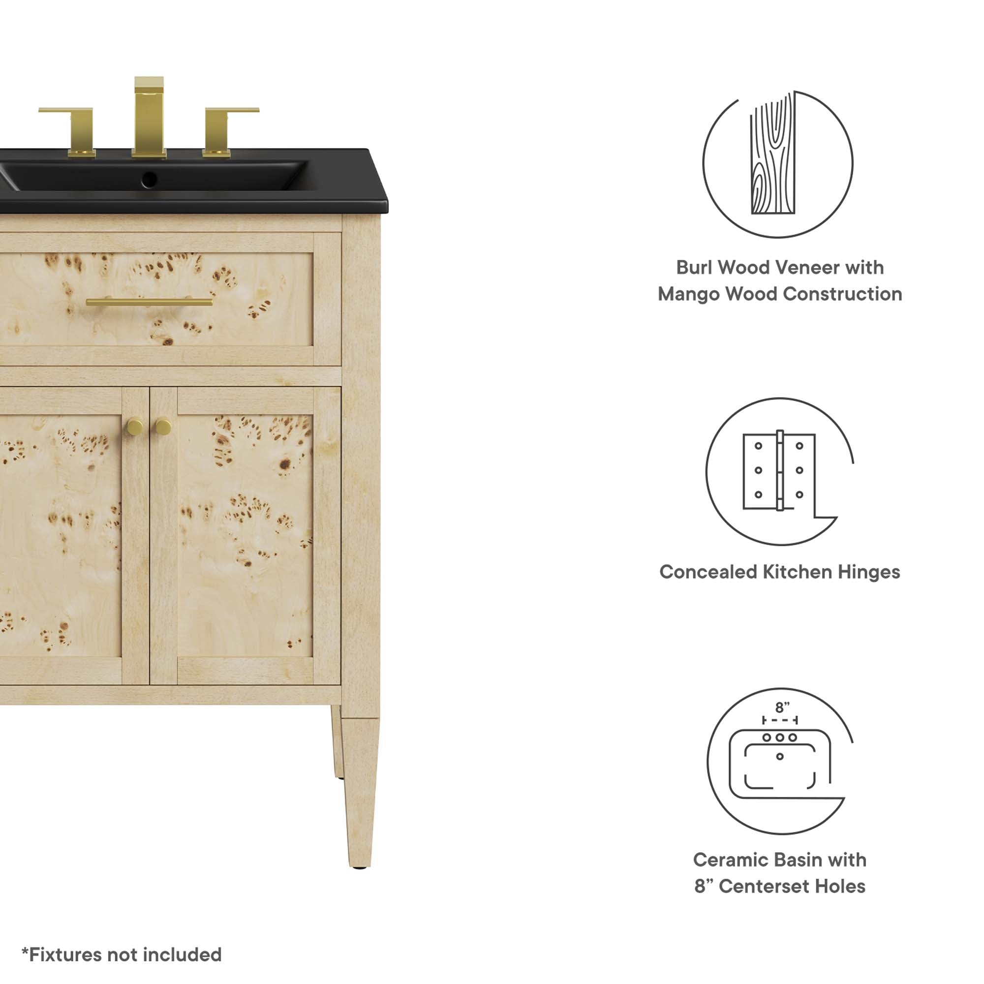 Elysian Bathroom Vanity Basin Included by Modway