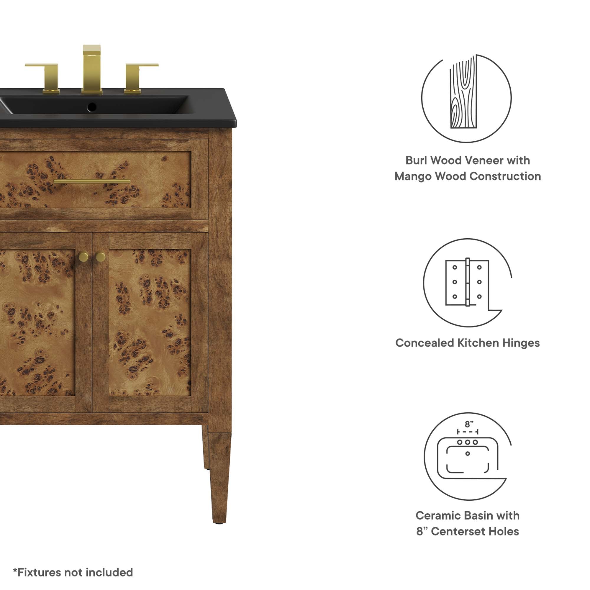 Elysian Bathroom Vanity Basin Included by Modway