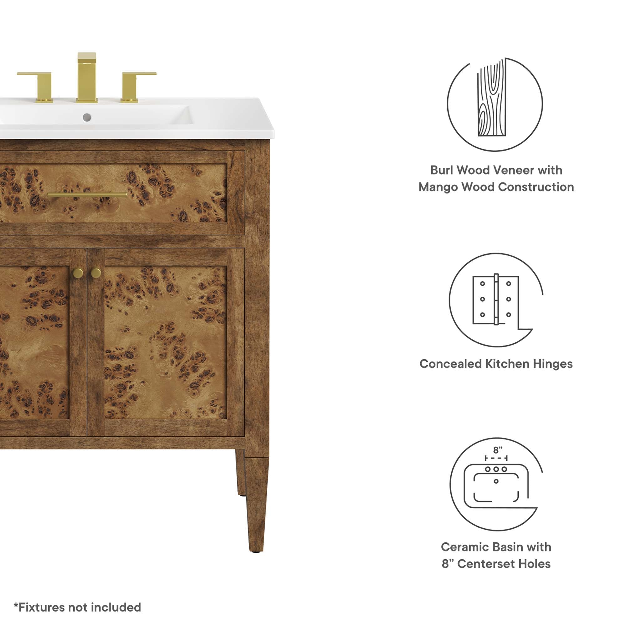 Elysian Bathroom Vanity Basin Included by Modway