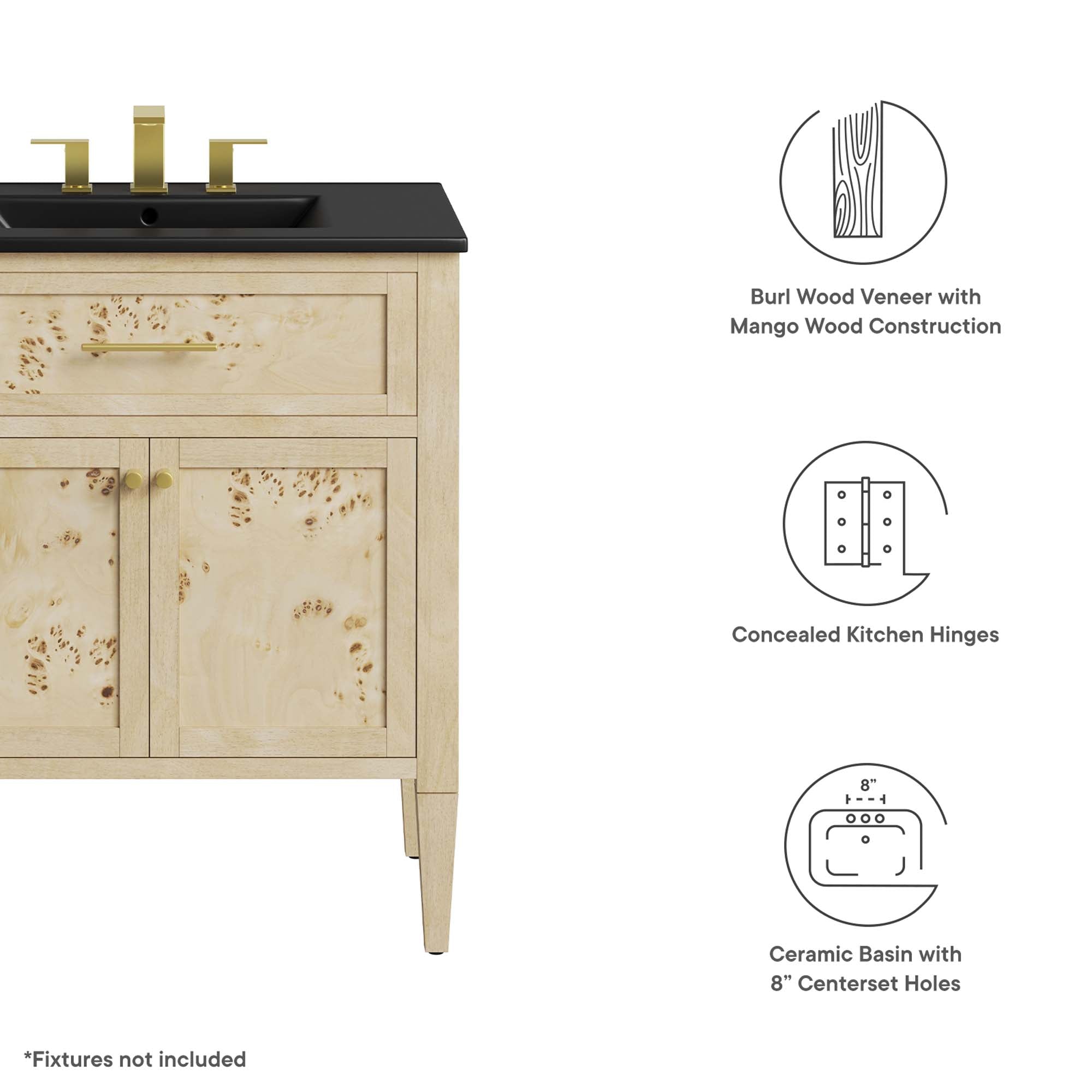 Elysian Bathroom Vanity Basin Included by Modway