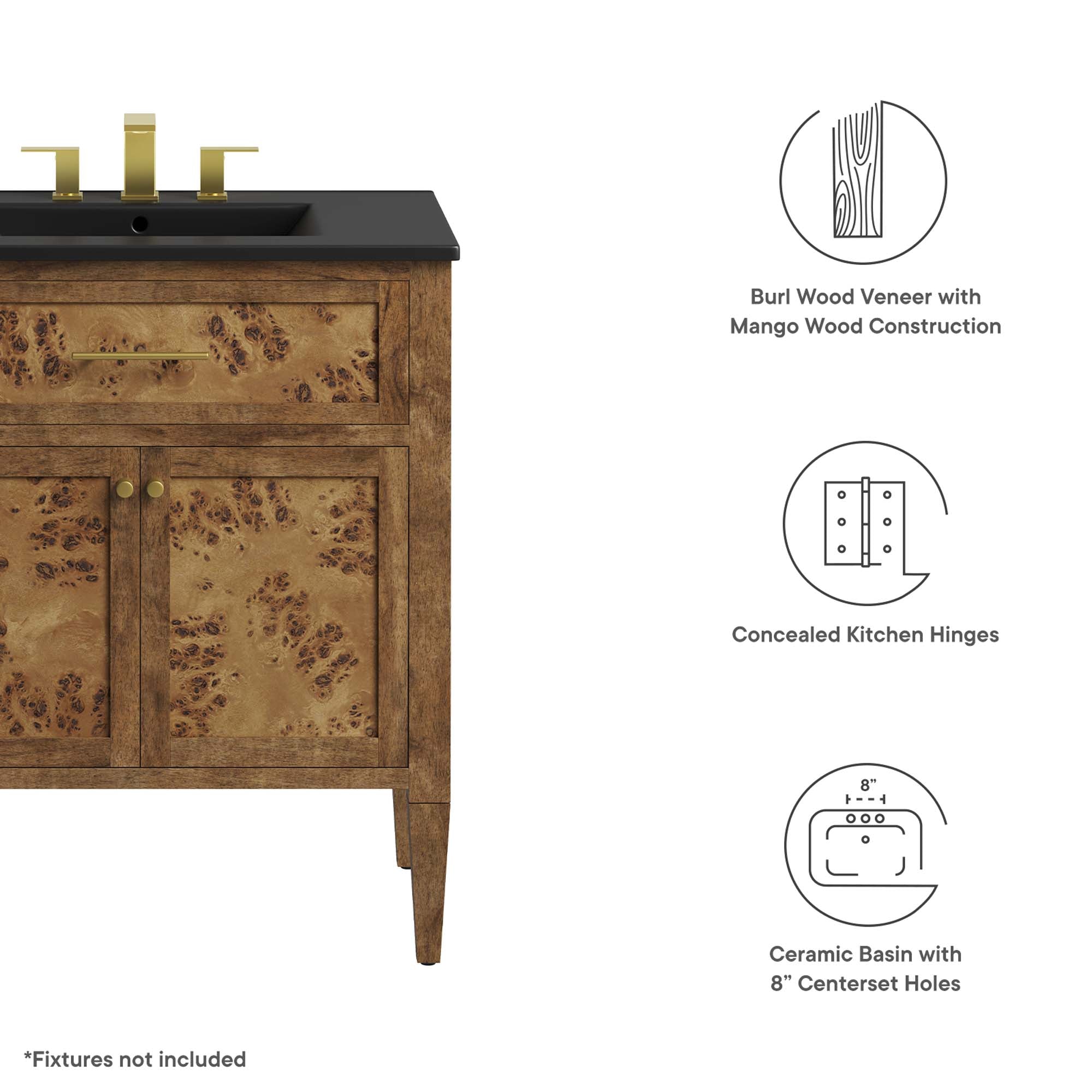Elysian Bathroom Vanity Basin Included by Modway
