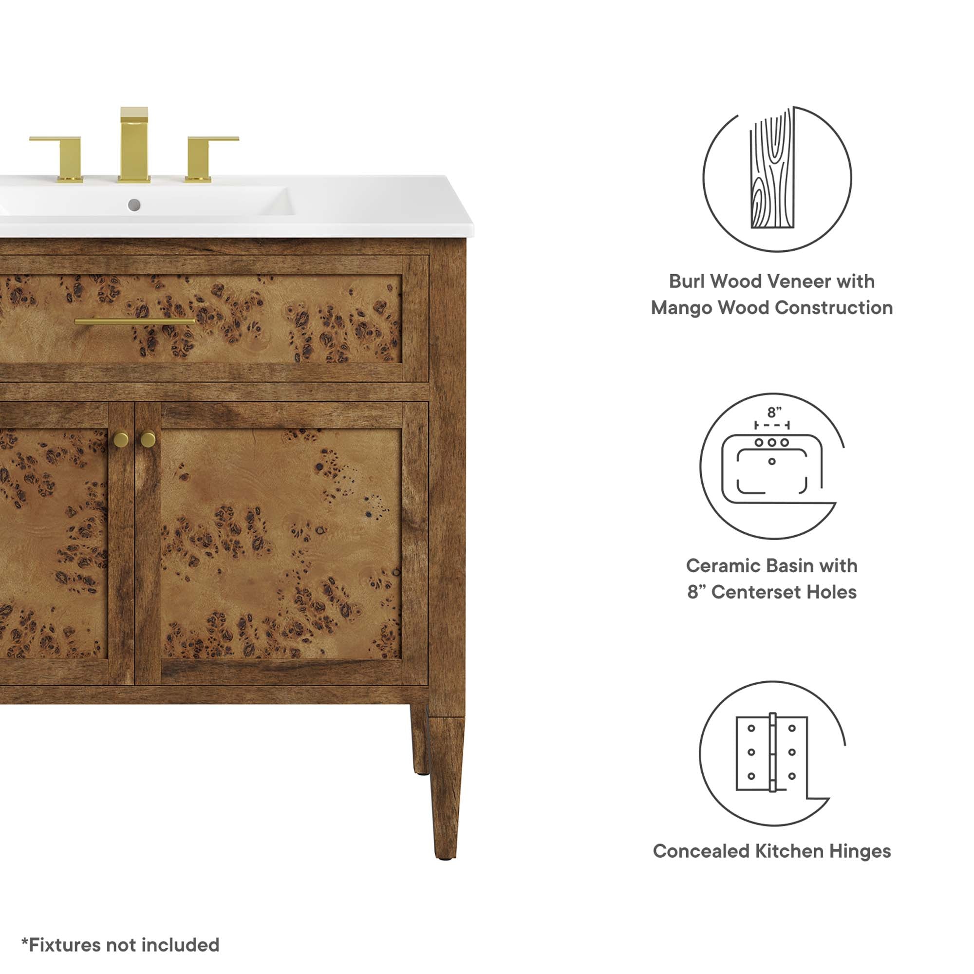 Elysian Bathroom Vanity Basin Included by Modway