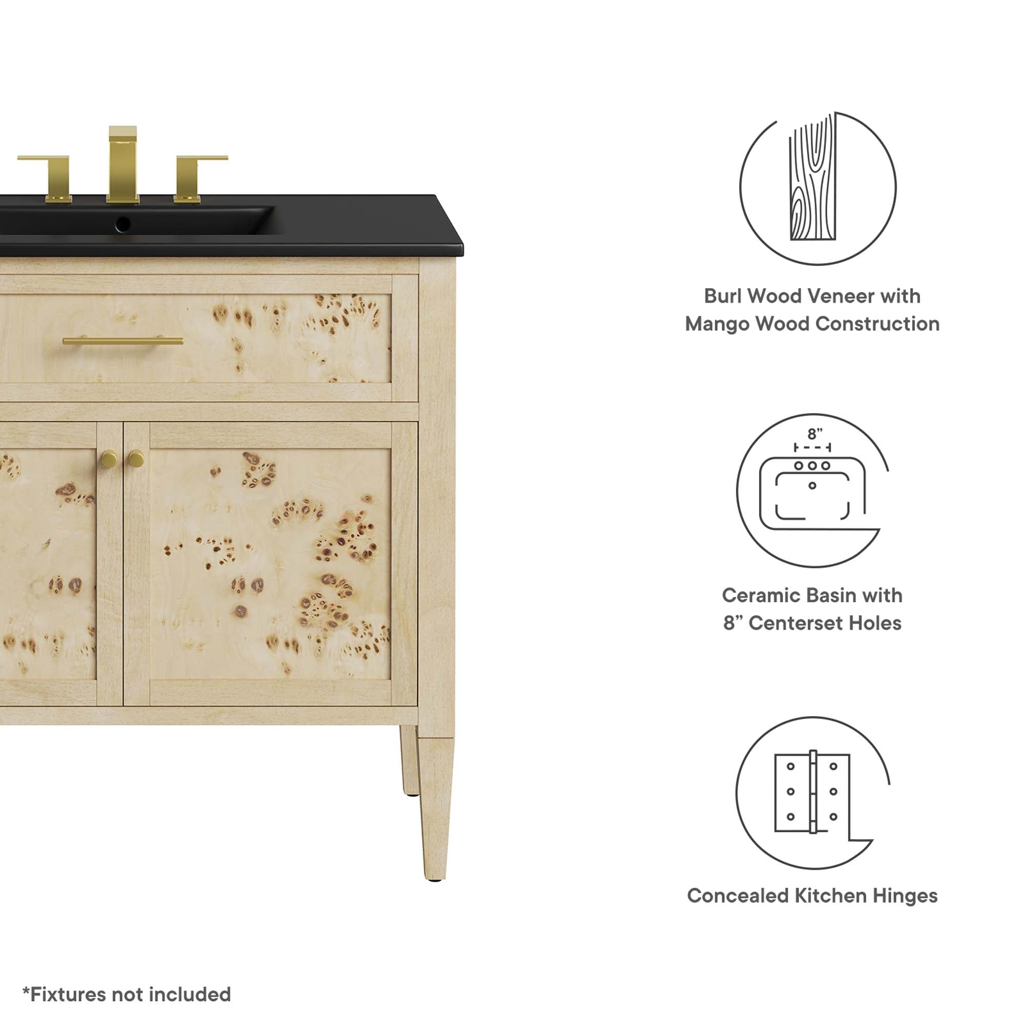 Elysian Bathroom Vanity Basin Included by Modway