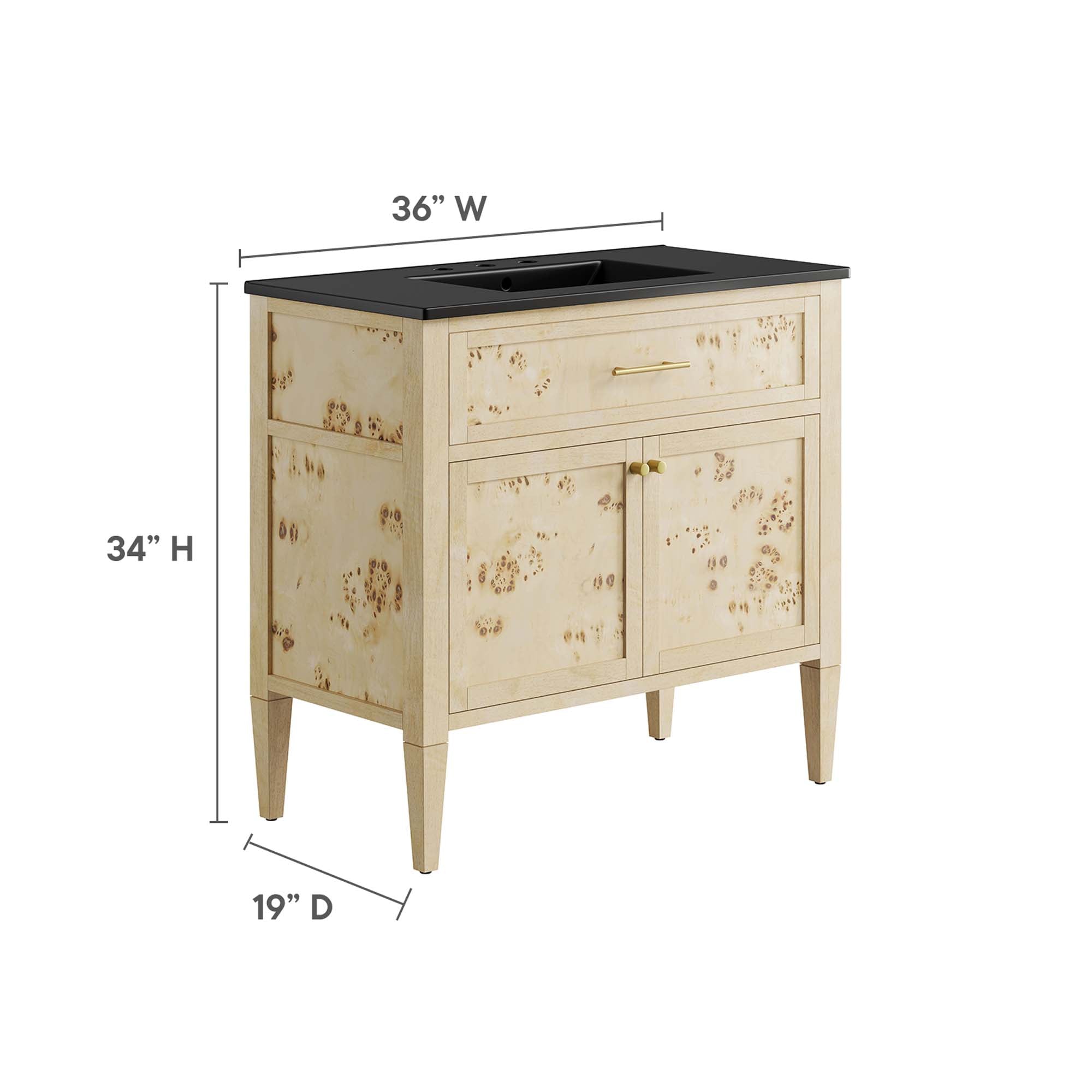 Elysian Bathroom Vanity Basin Included by Modway