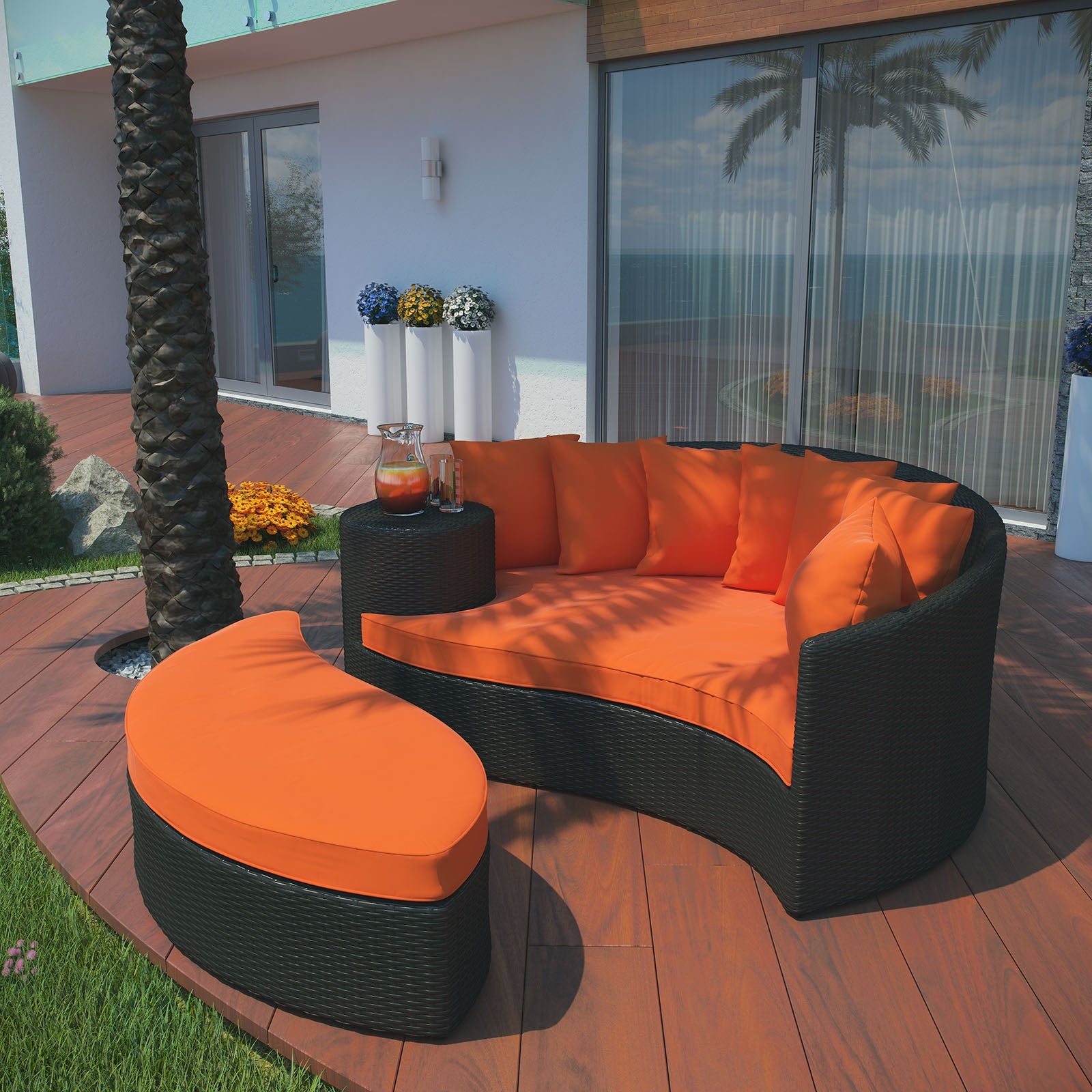 Taiji Outdoor Patio Wicker Daybed by Modway