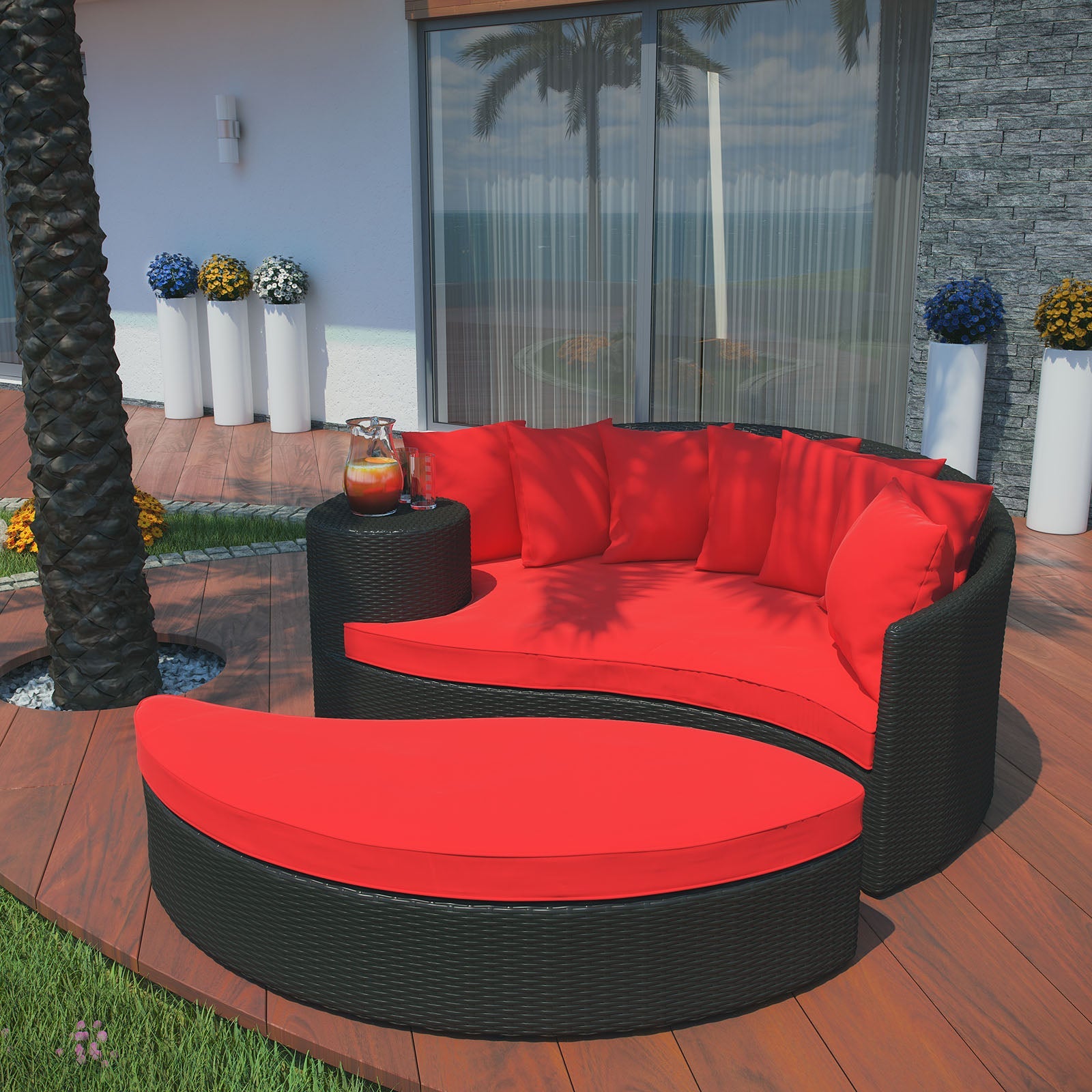 Taiji Outdoor Patio Wicker Daybed by Modway
