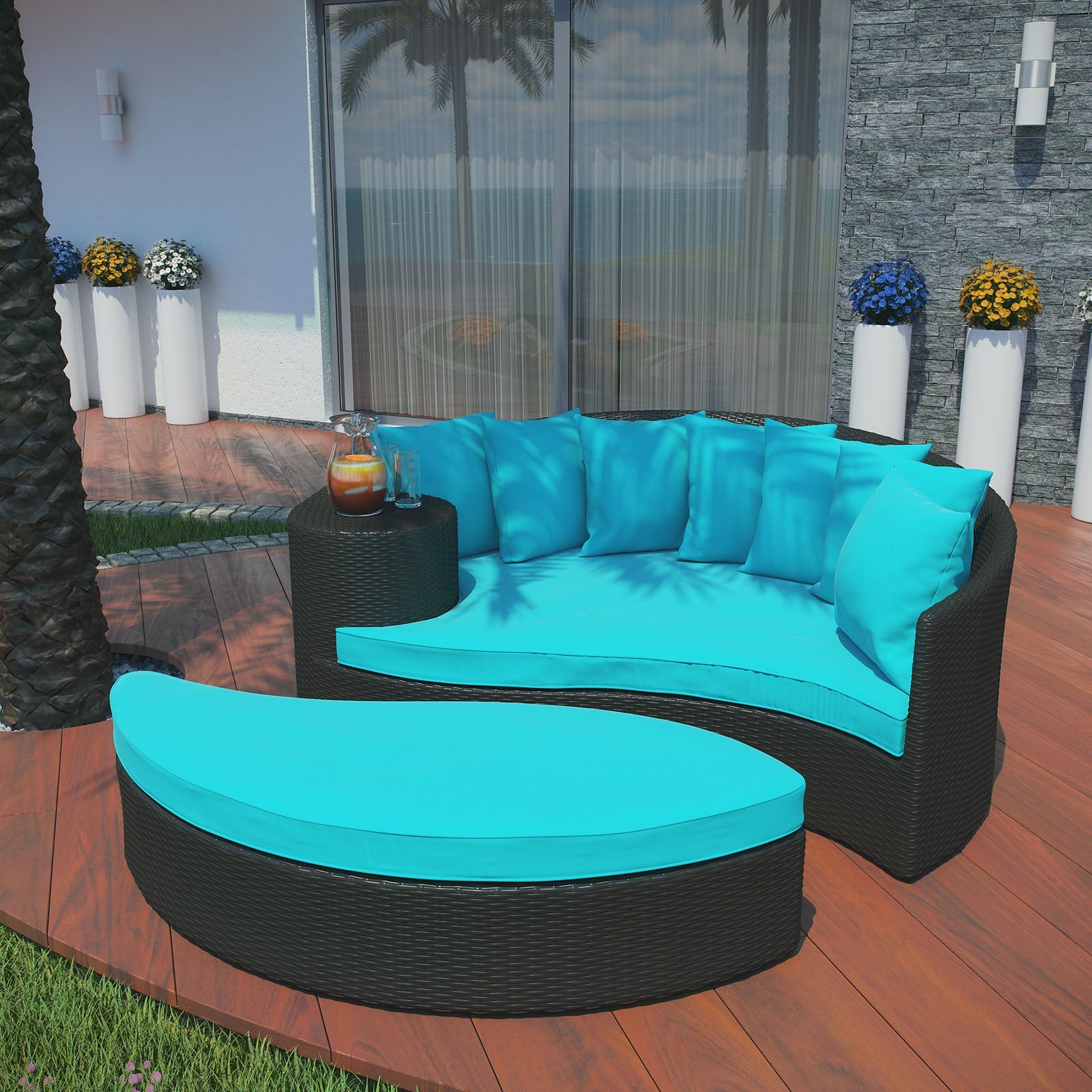Taiji Outdoor Patio Wicker Daybed by Modway