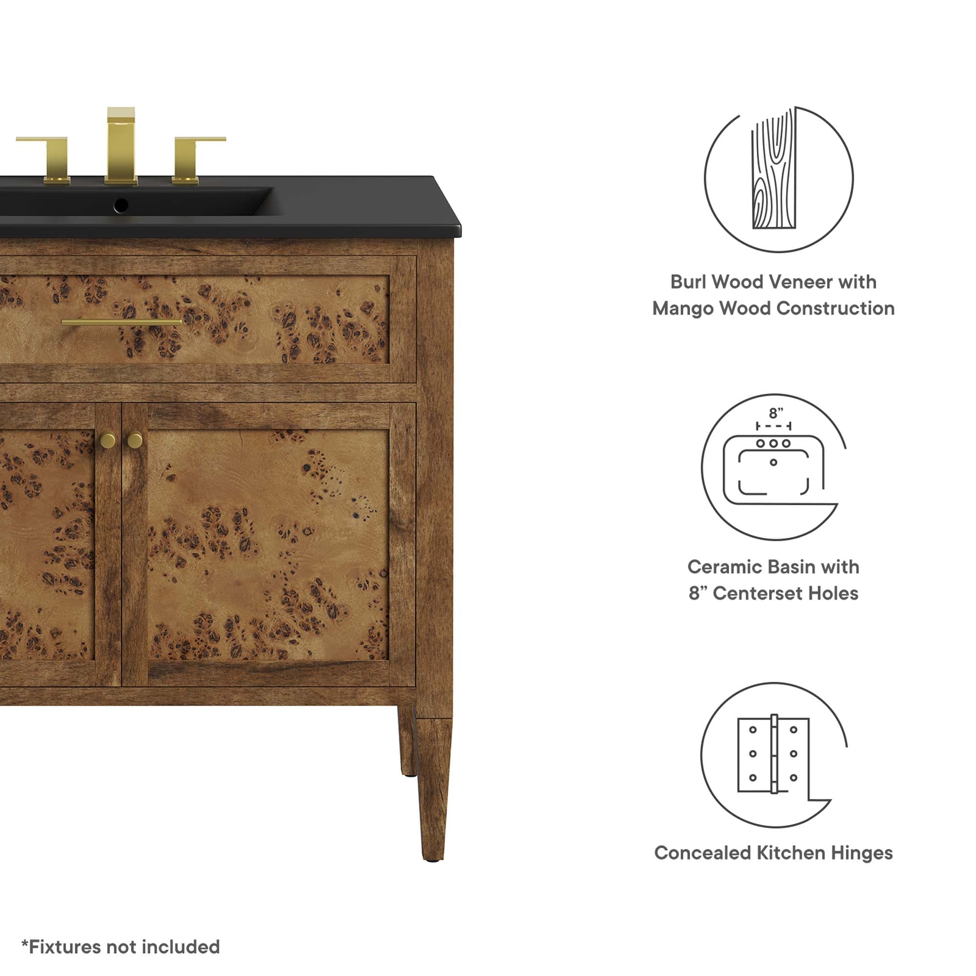 Elysian Bathroom Vanity Basin Included by Modway