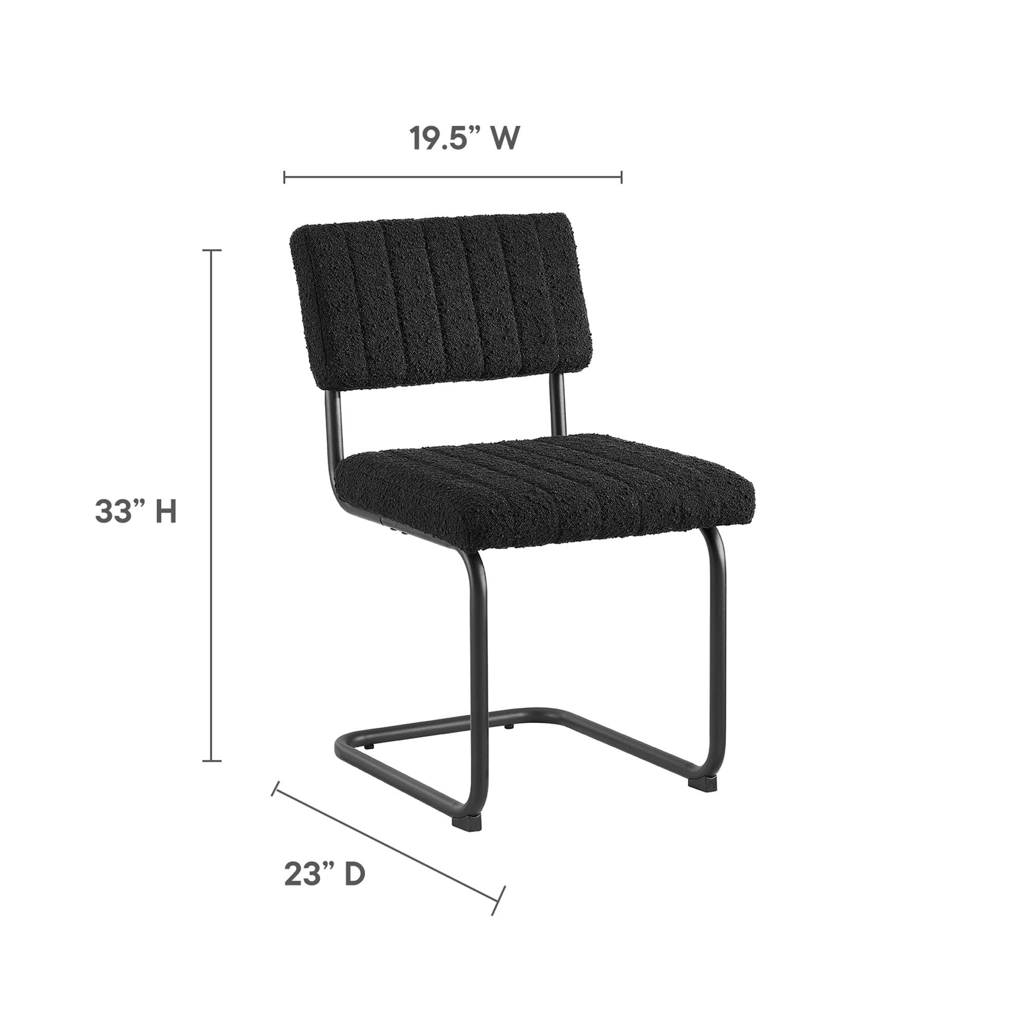 Parity Boucle Dining Side Chairs - Set of 2 by Modway