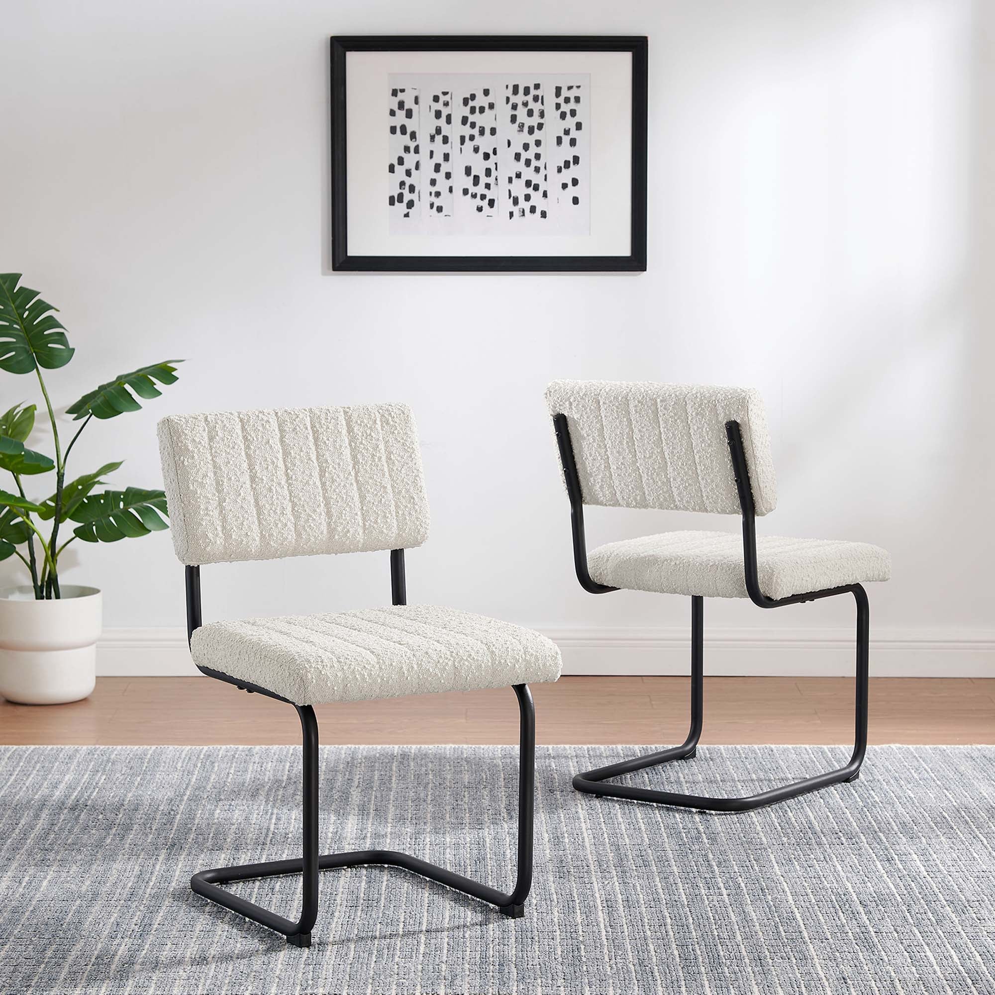 Parity Boucle Dining Side Chairs - Set of 2 by Modway