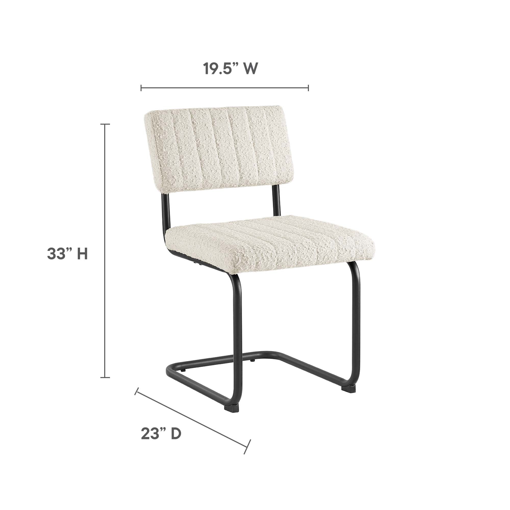 Parity Boucle Dining Side Chairs - Set of 2 by Modway