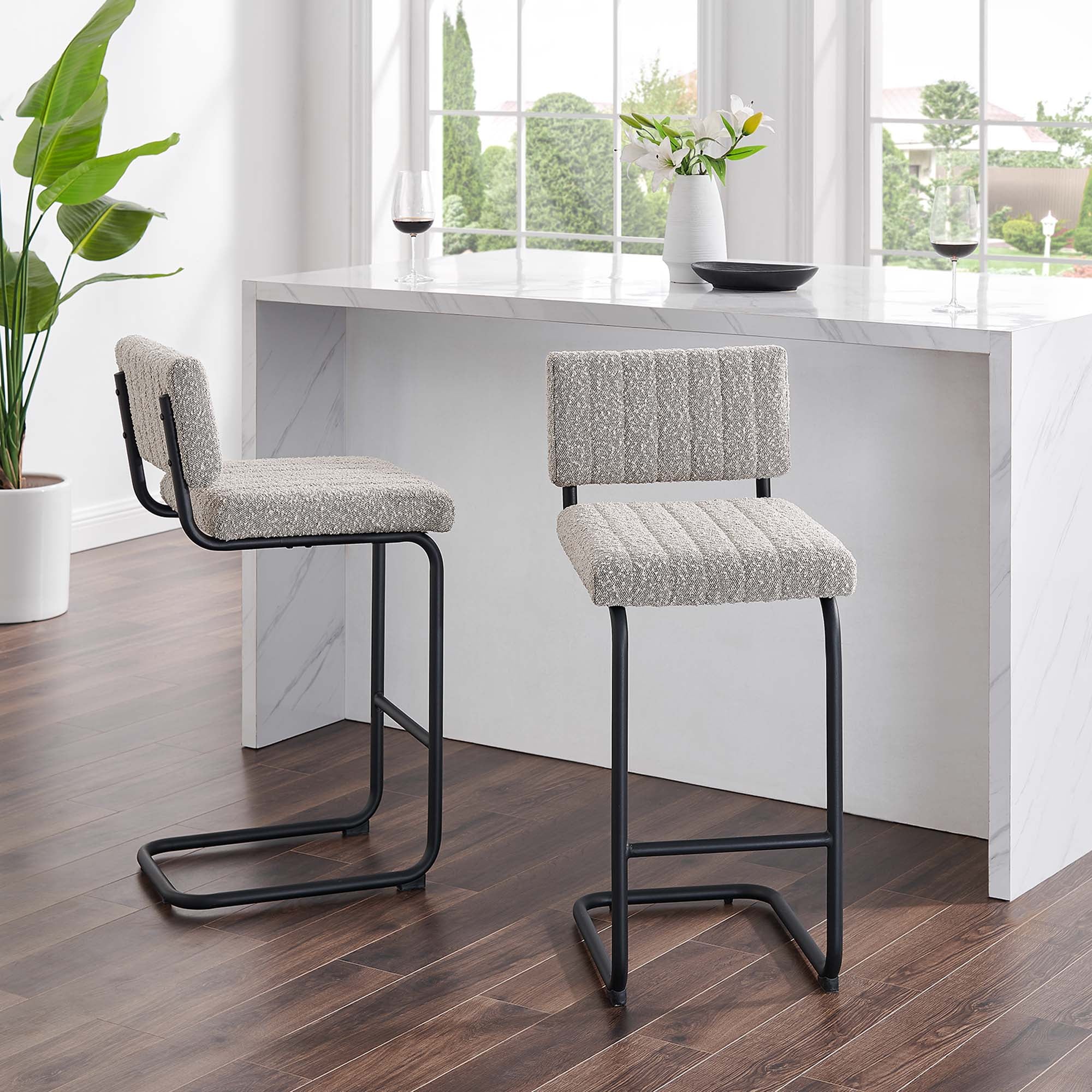 Parity Boucle Counter Stools - Set of 2 by Modway