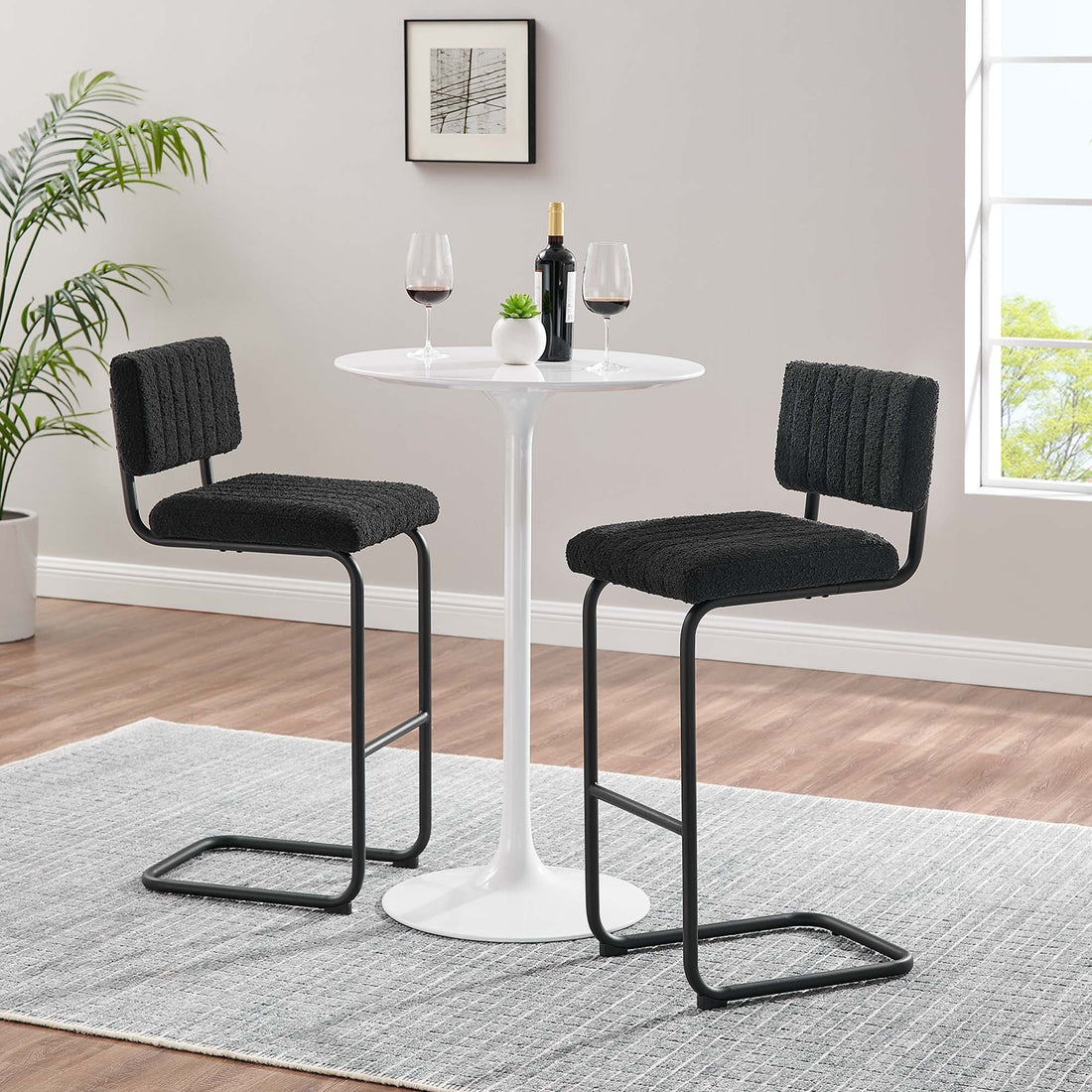 Parity Boucle Bar Stools - Set of 2 by Modway