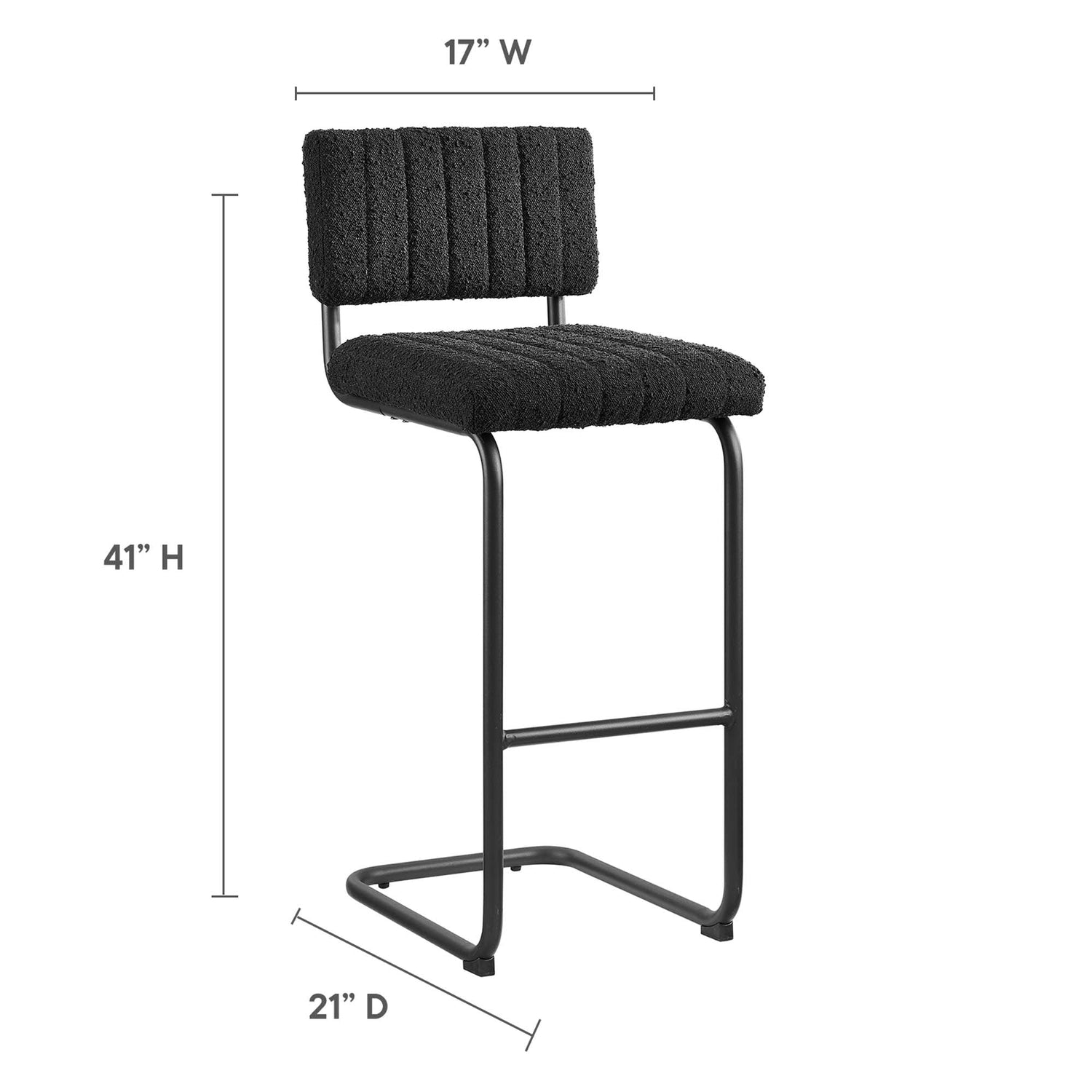 Parity Boucle Bar Stools - Set of 2 by Modway