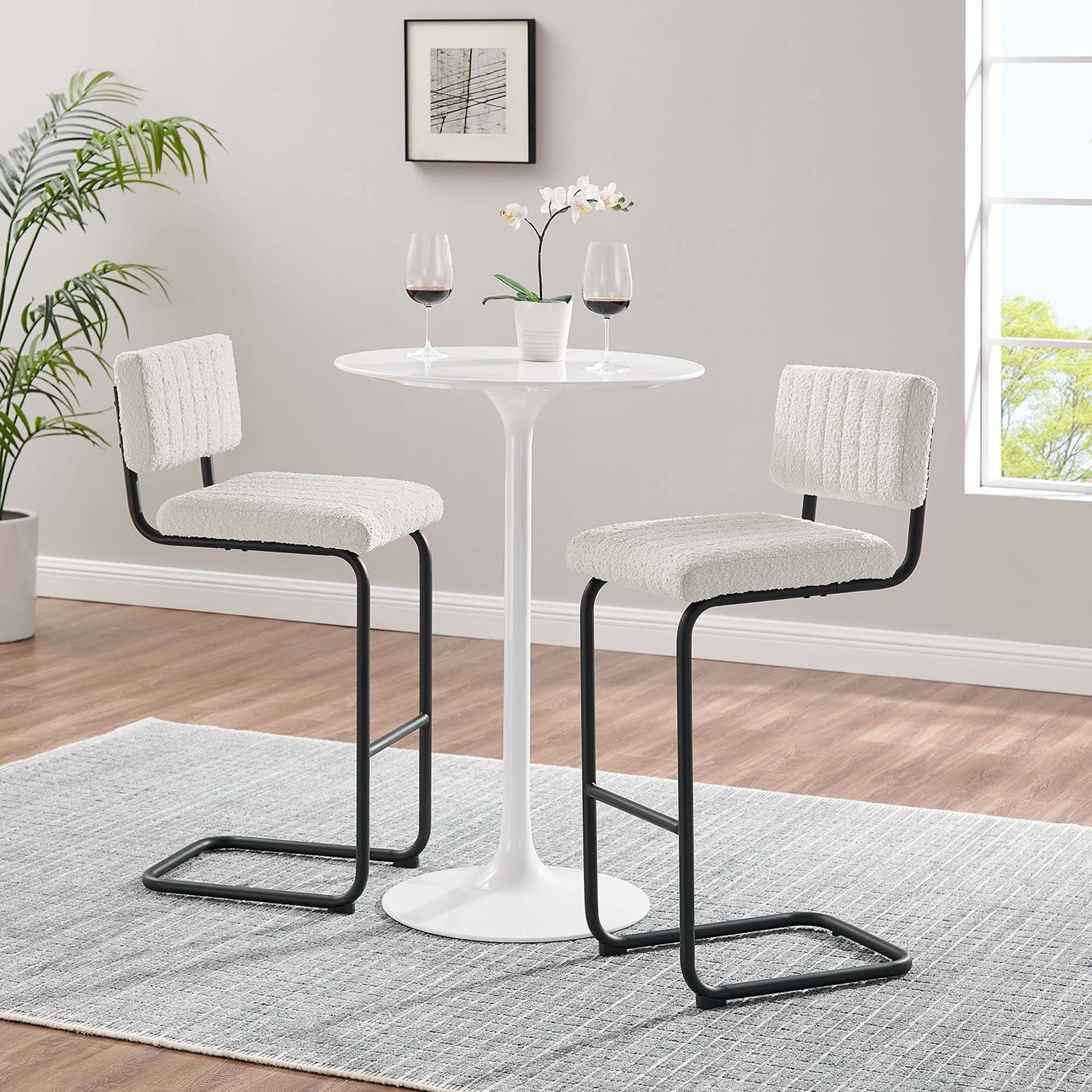 Parity Boucle Bar Stools - Set of 2 by Modway