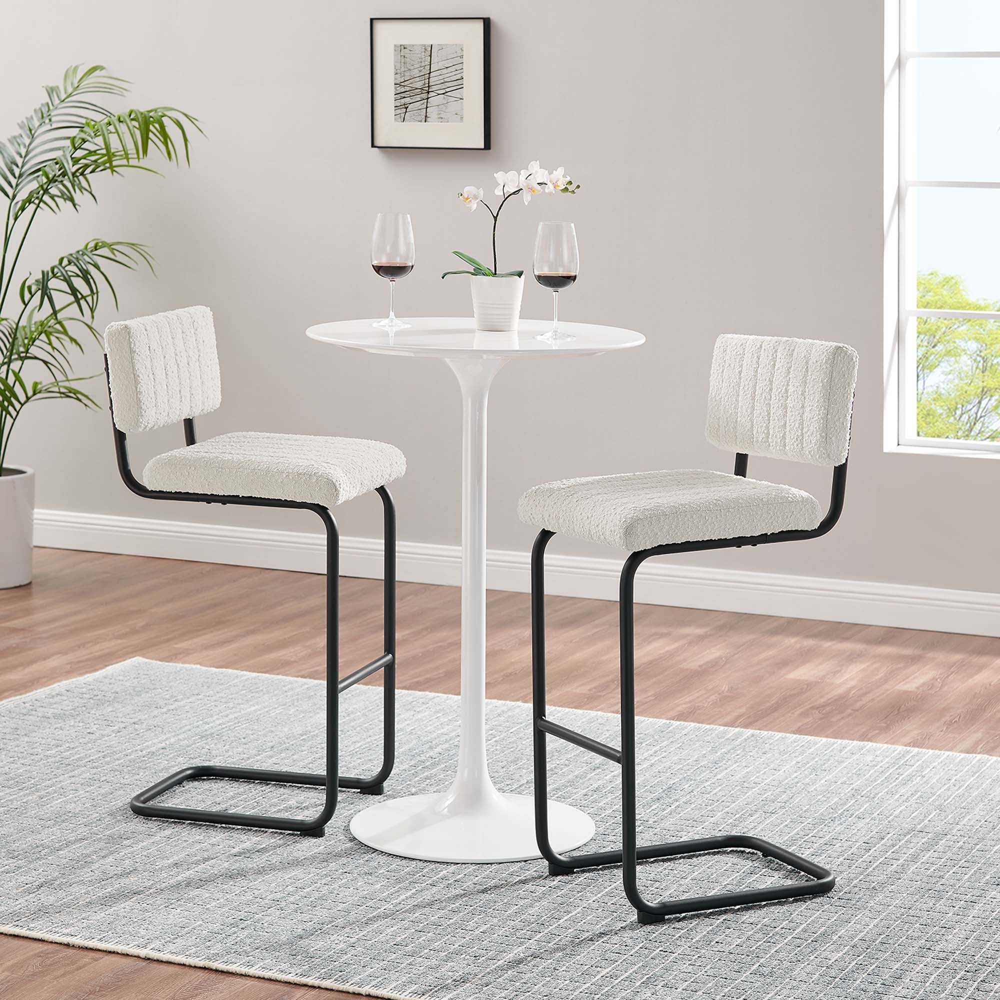Parity Boucle Bar Stools - Set of 2 by Modway