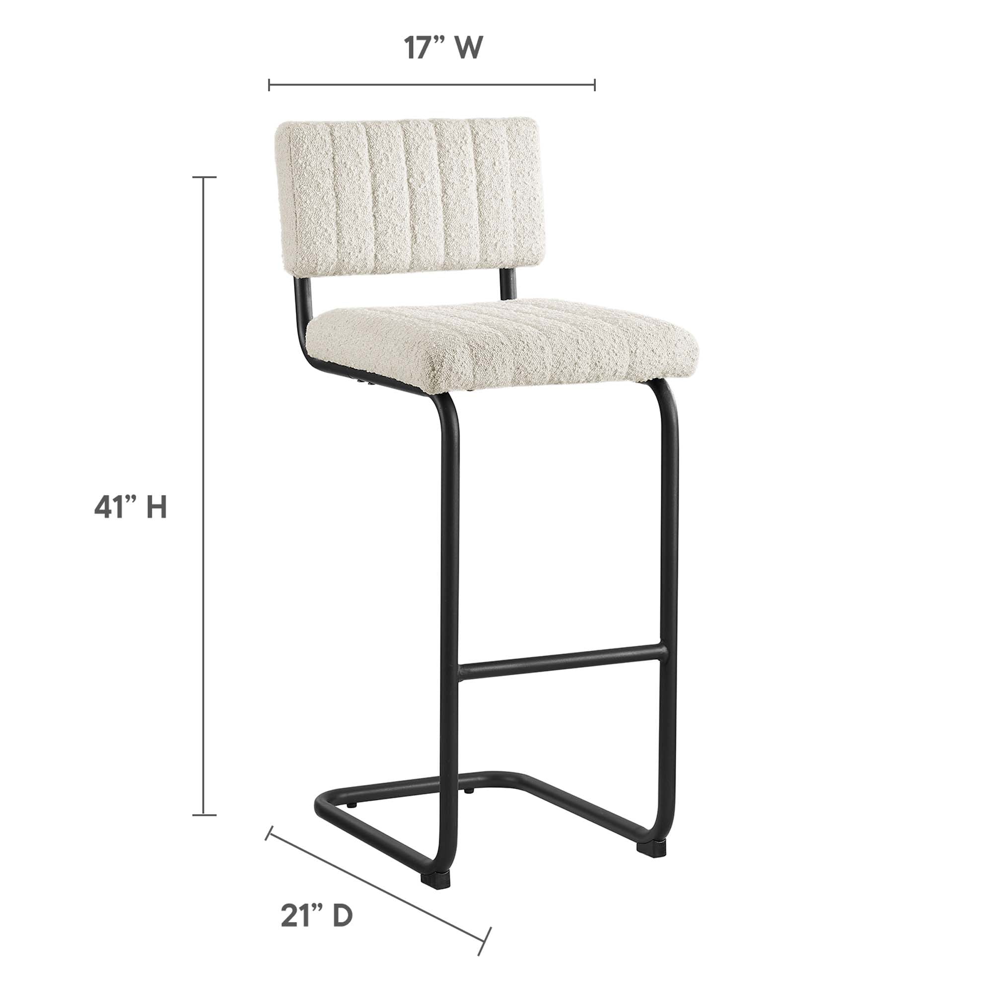Parity Boucle Bar Stools - Set of 2 by Modway