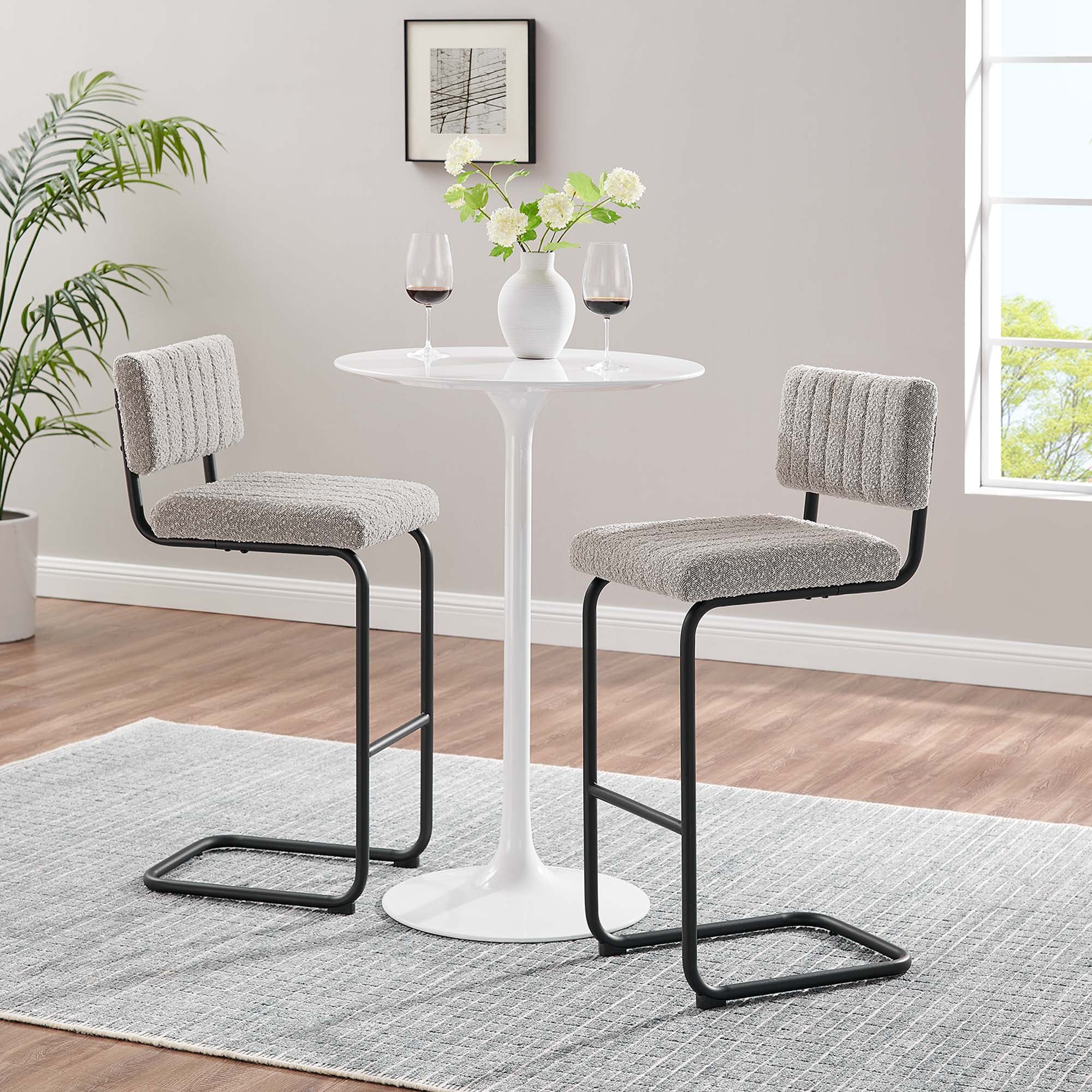 Parity Boucle Bar Stools - Set of 2 by Modway