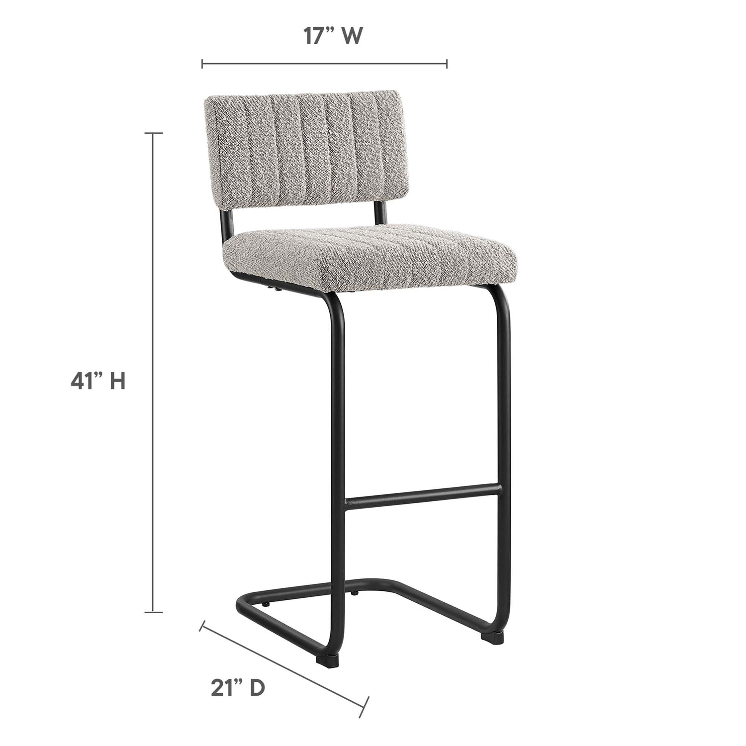 Parity Boucle Bar Stools - Set of 2 by Modway