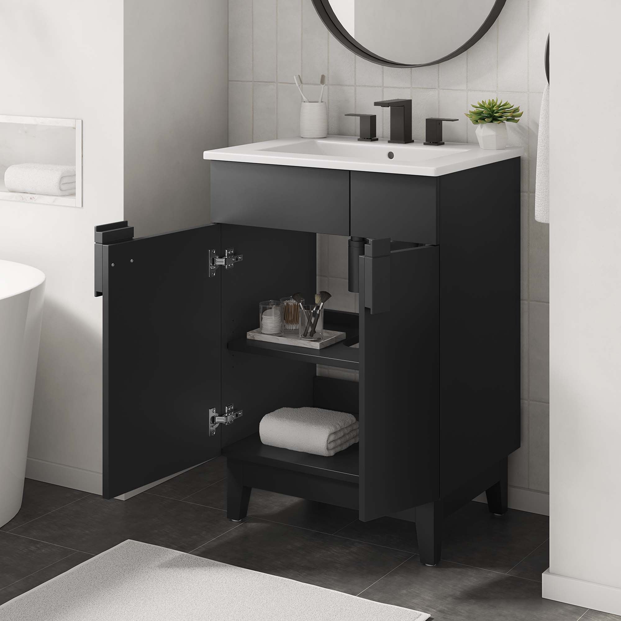 Miles Bathroom Vanity Basin Included by Modway