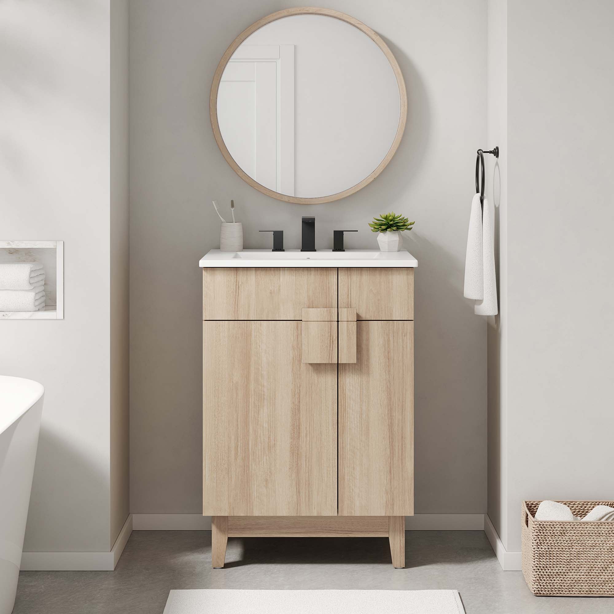 Miles Bathroom Vanity Basin Included by Modway