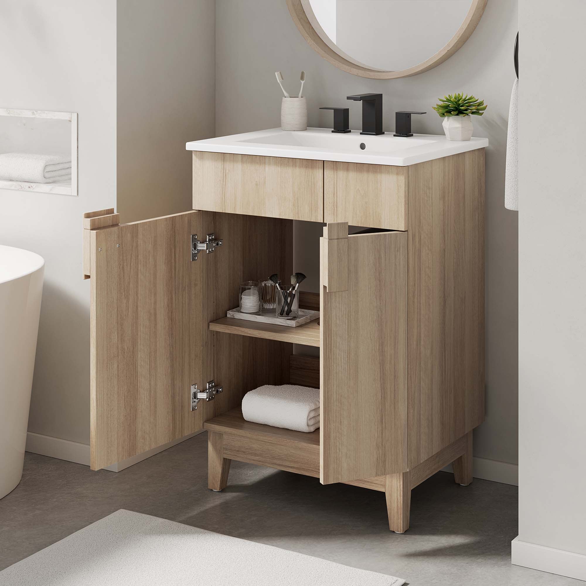Miles Bathroom Vanity Basin Included by Modway