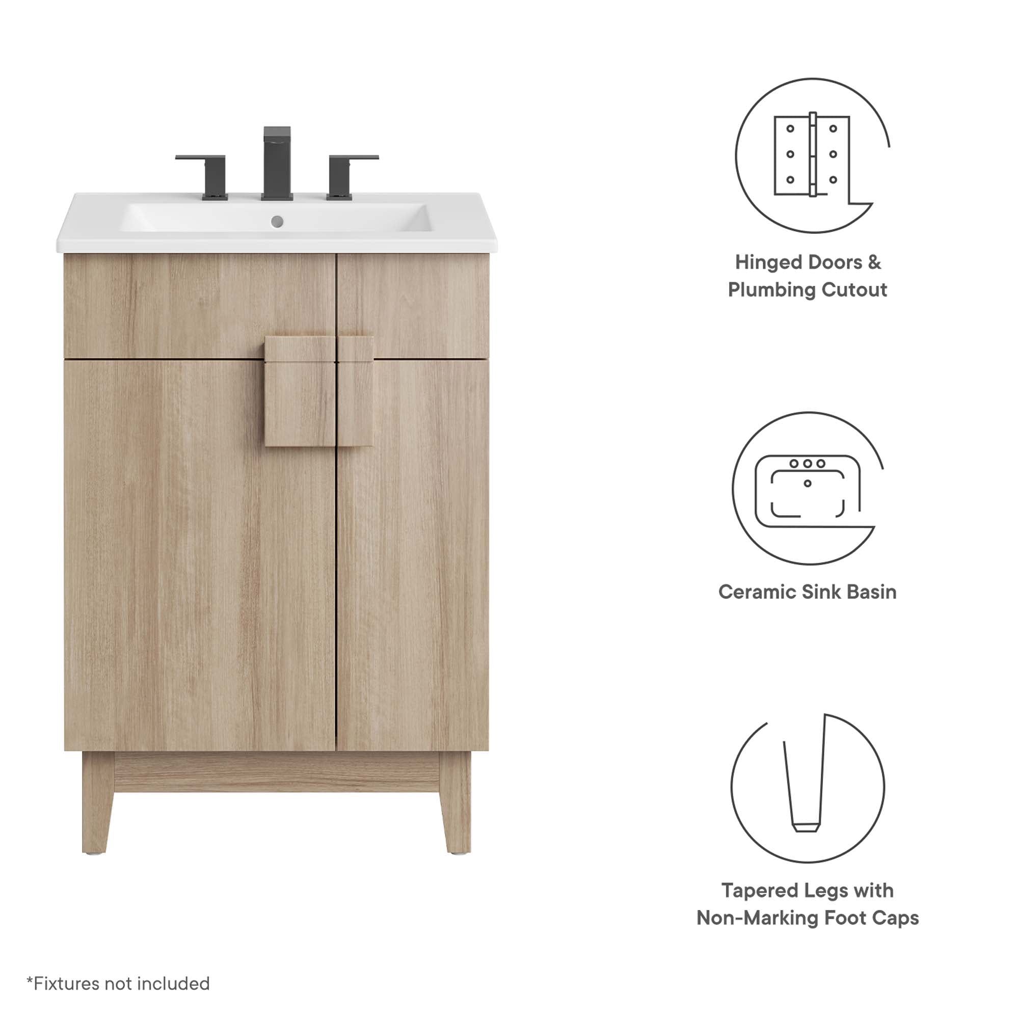 Miles Bathroom Vanity Basin Included by Modway