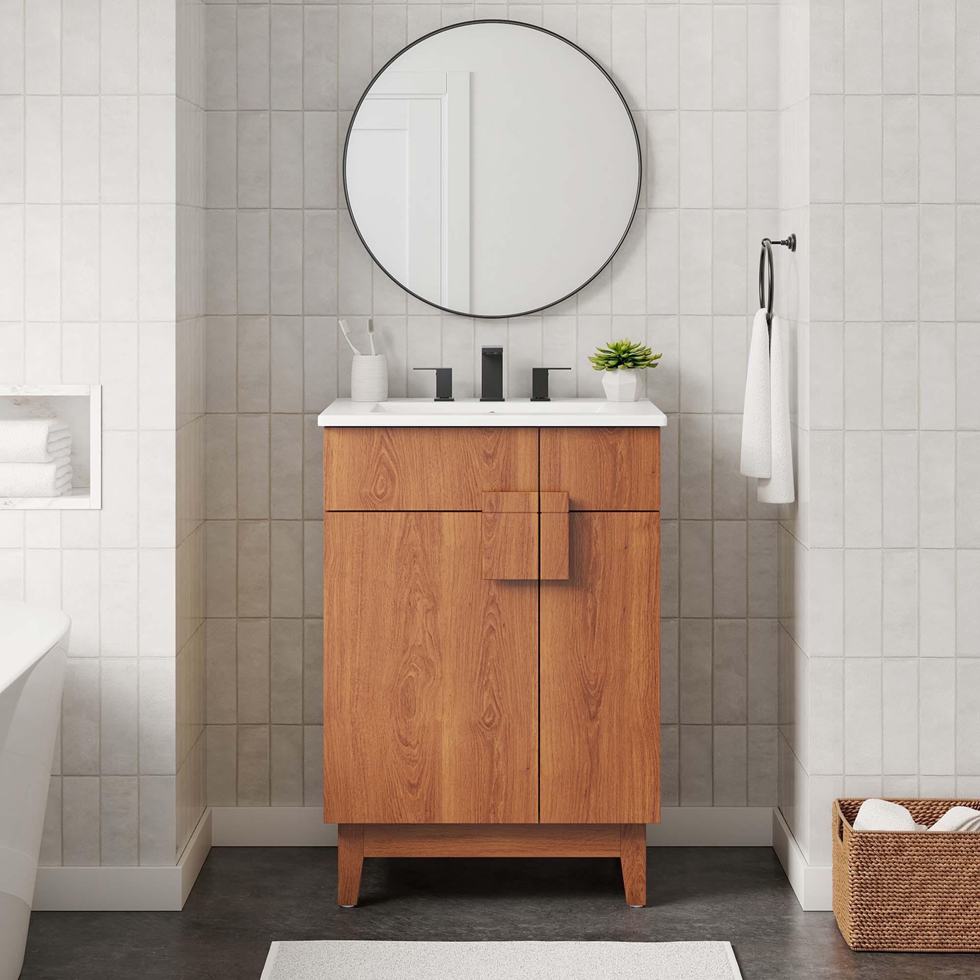 Miles Bathroom Vanity Basin Included by Modway