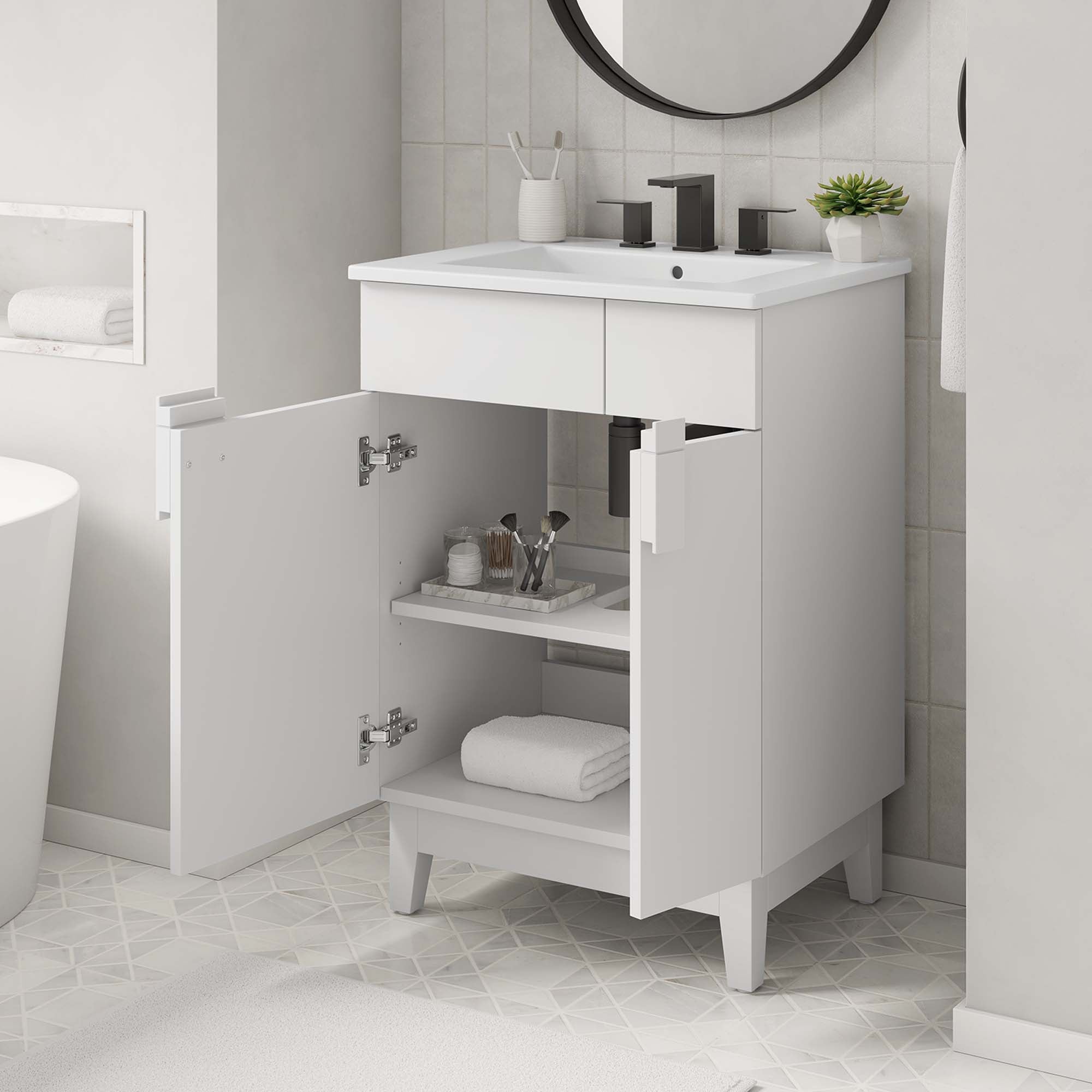 Miles Bathroom Vanity Basin Included by Modway