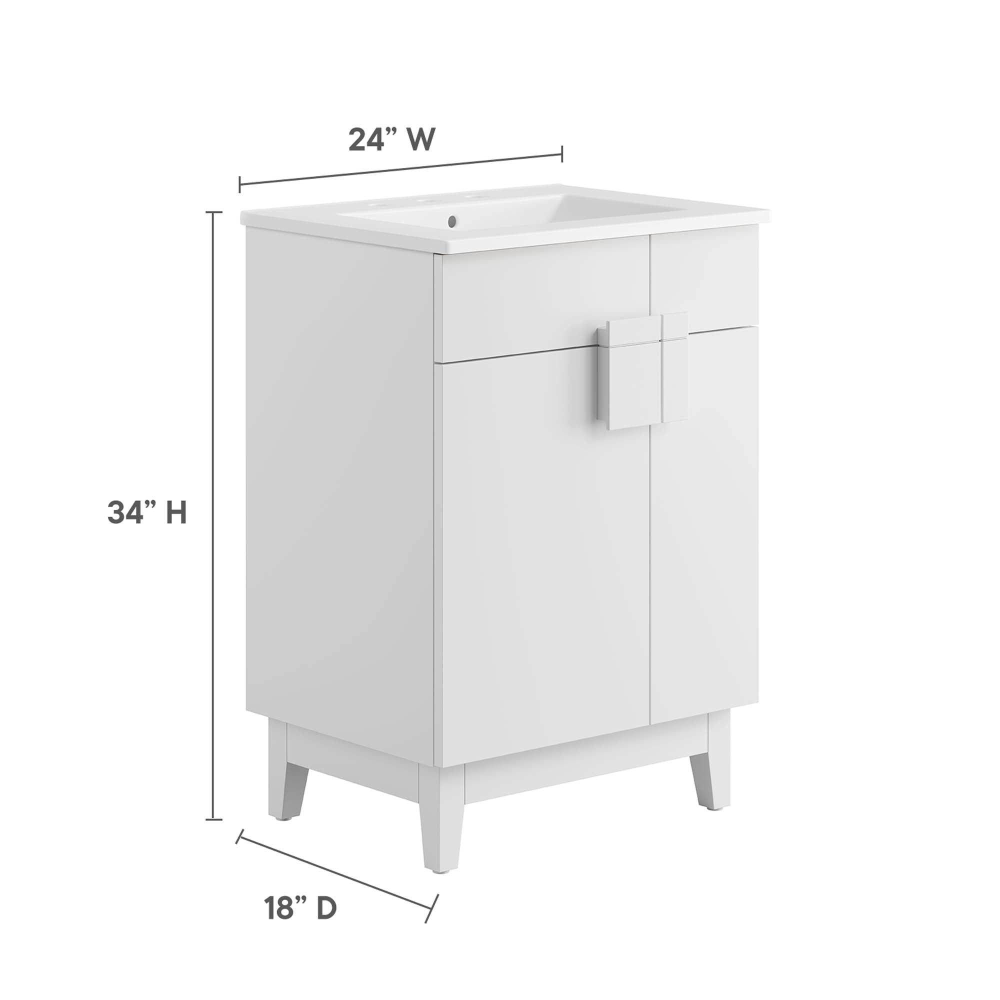 Miles Bathroom Vanity Basin Included by Modway