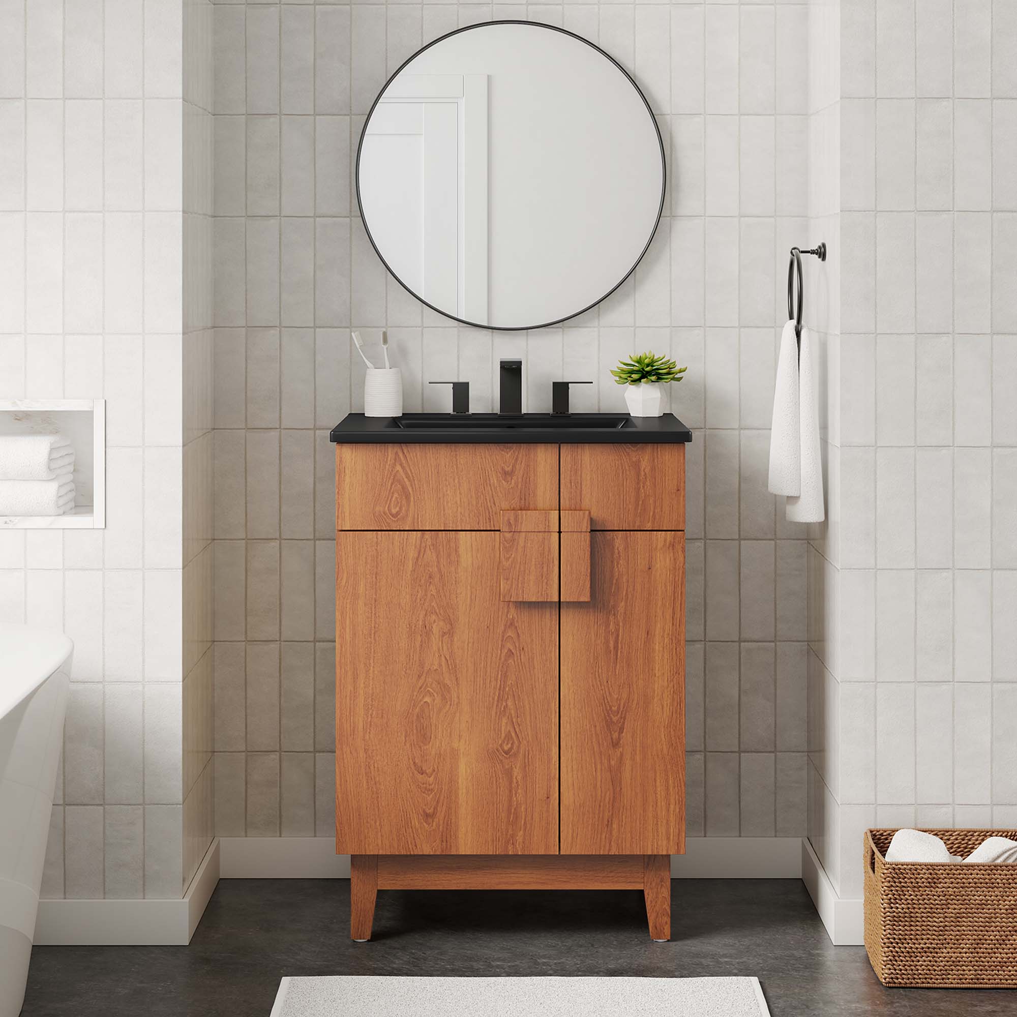 Miles Bathroom Vanity Basin Included by Modway