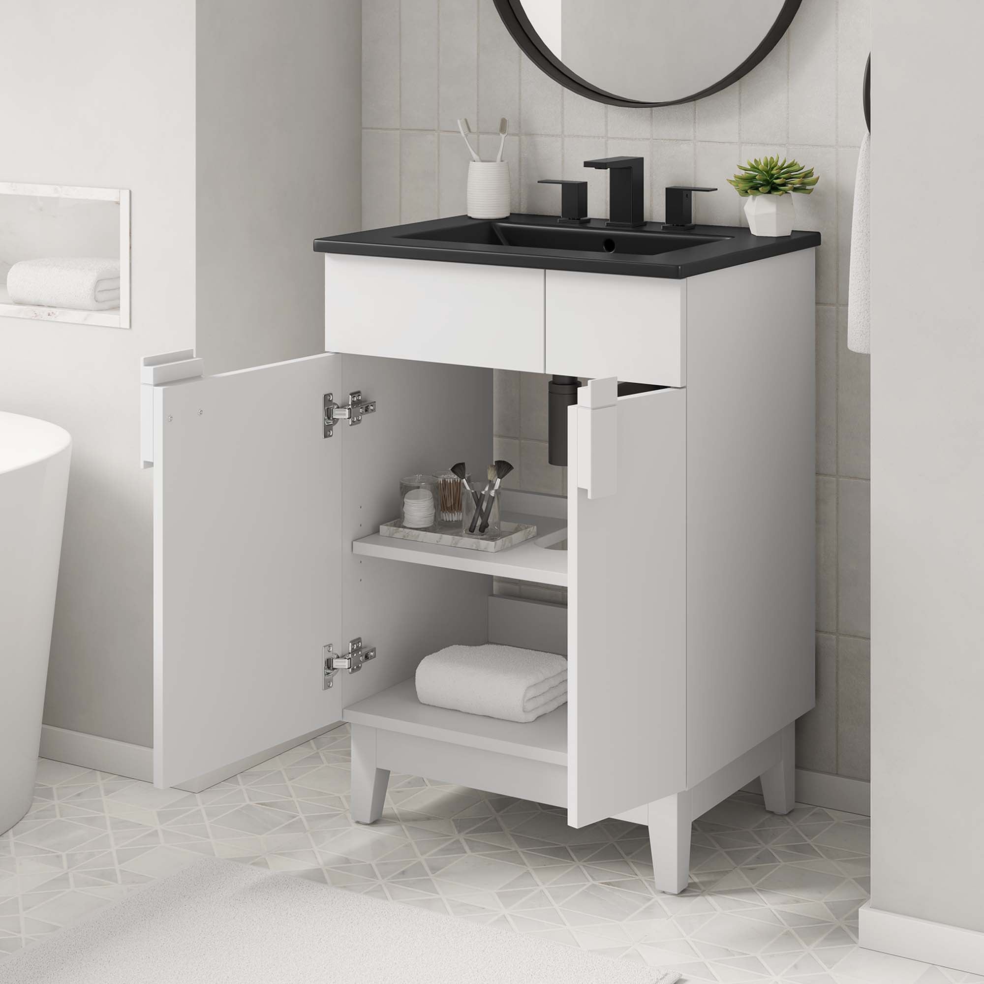Miles Bathroom Vanity Basin Included by Modway