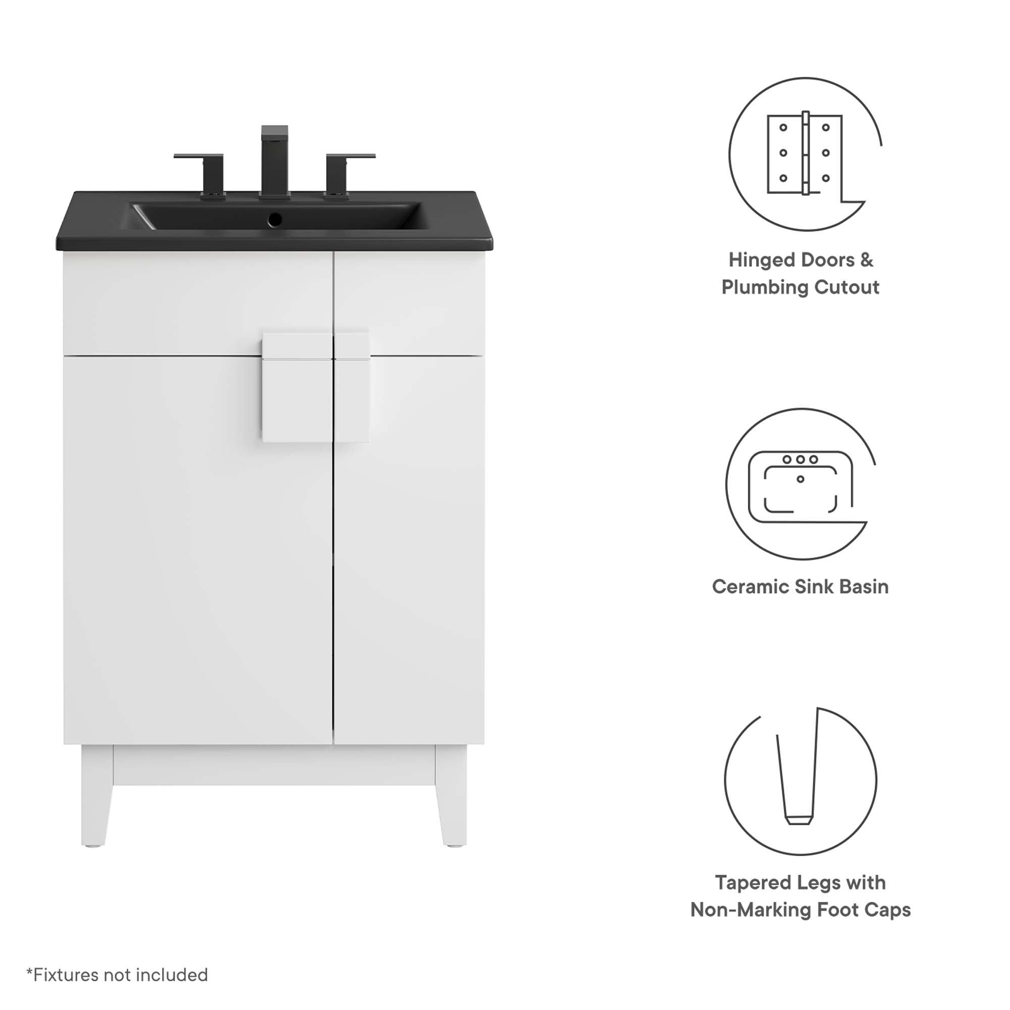 Miles Bathroom Vanity Basin Included by Modway
