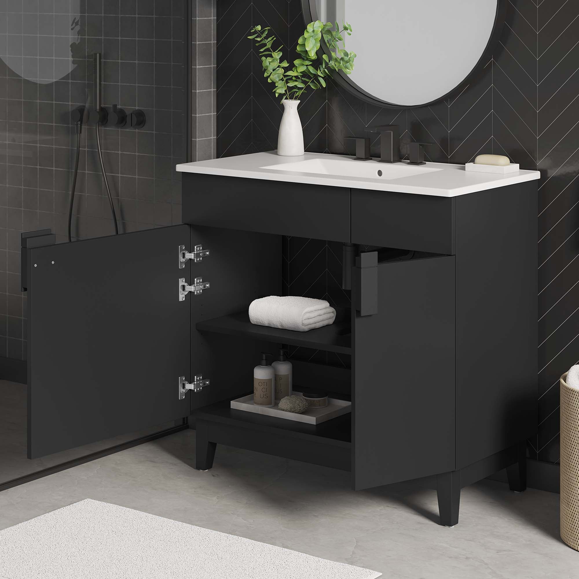 Miles Bathroom Vanity Basin Included by Modway