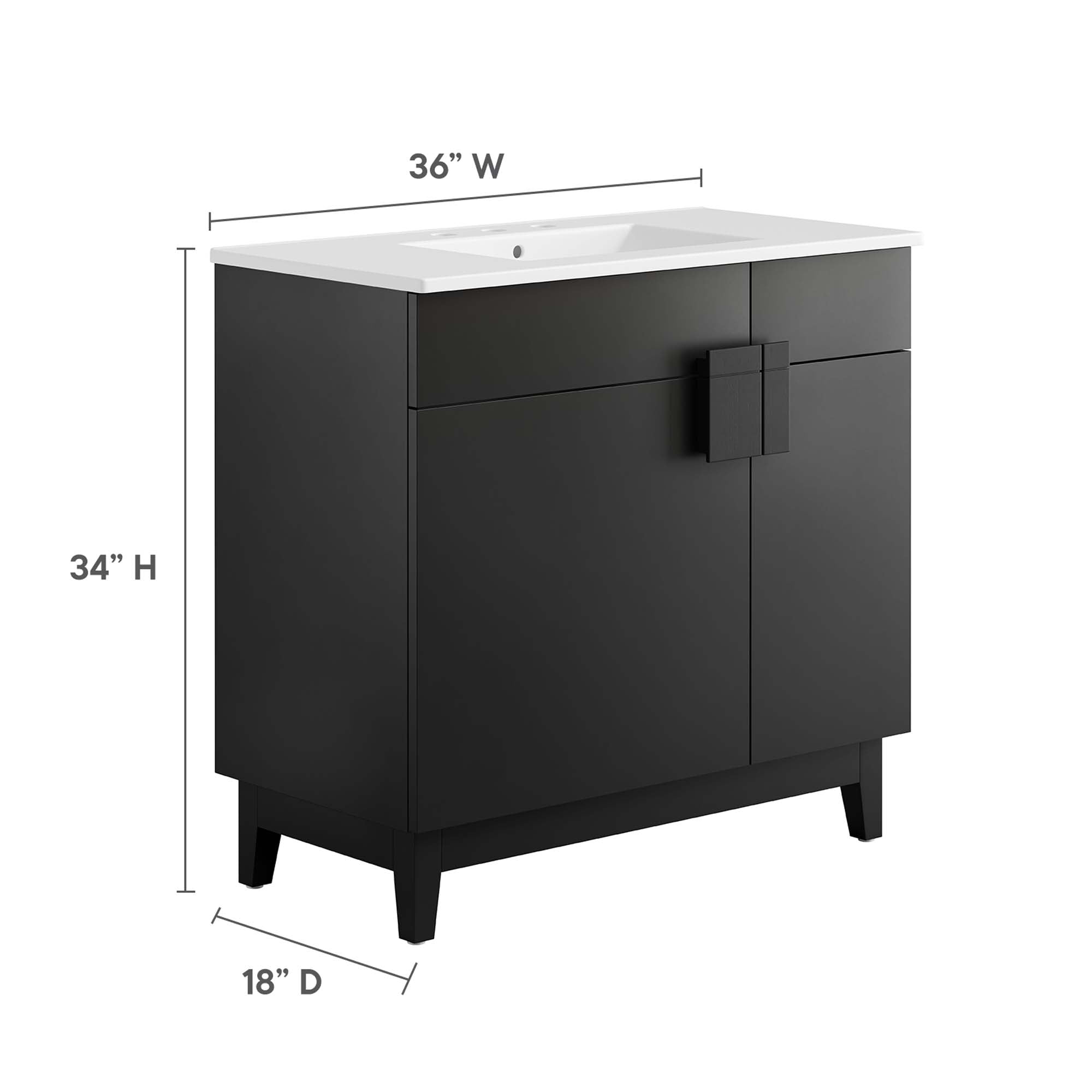 Miles Bathroom Vanity Basin Included by Modway