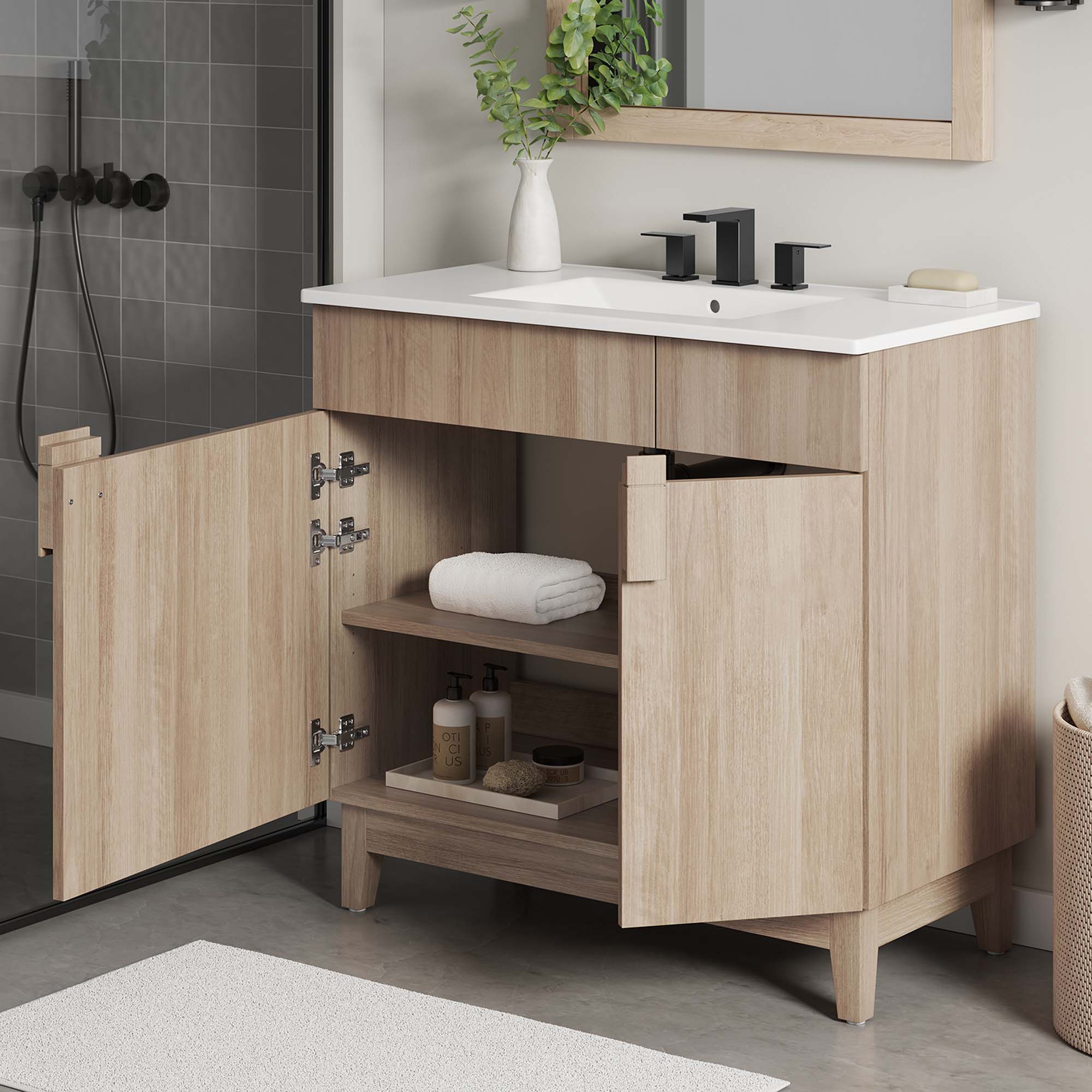 Miles Bathroom Vanity Basin Included by Modway