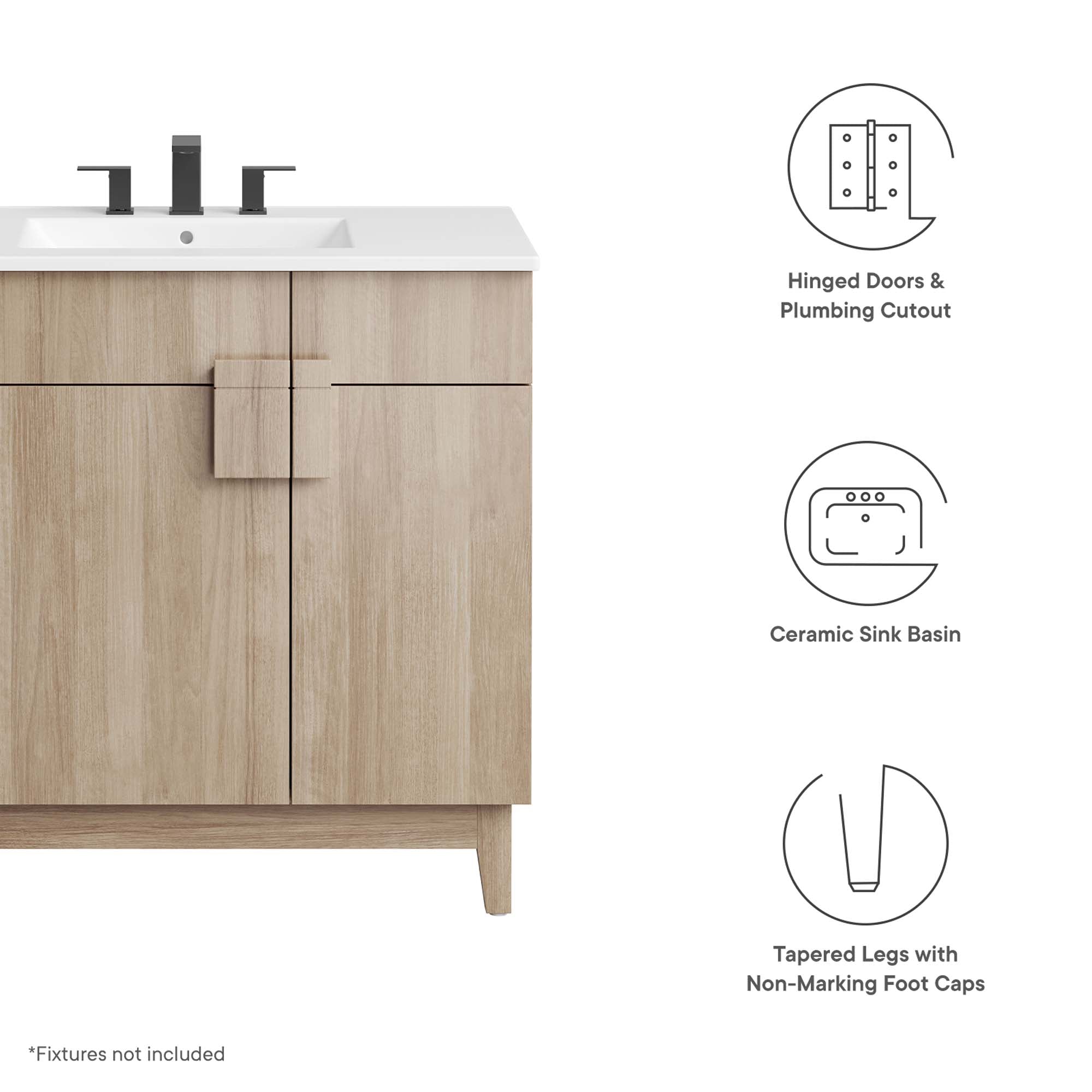 Miles Bathroom Vanity Basin Included by Modway