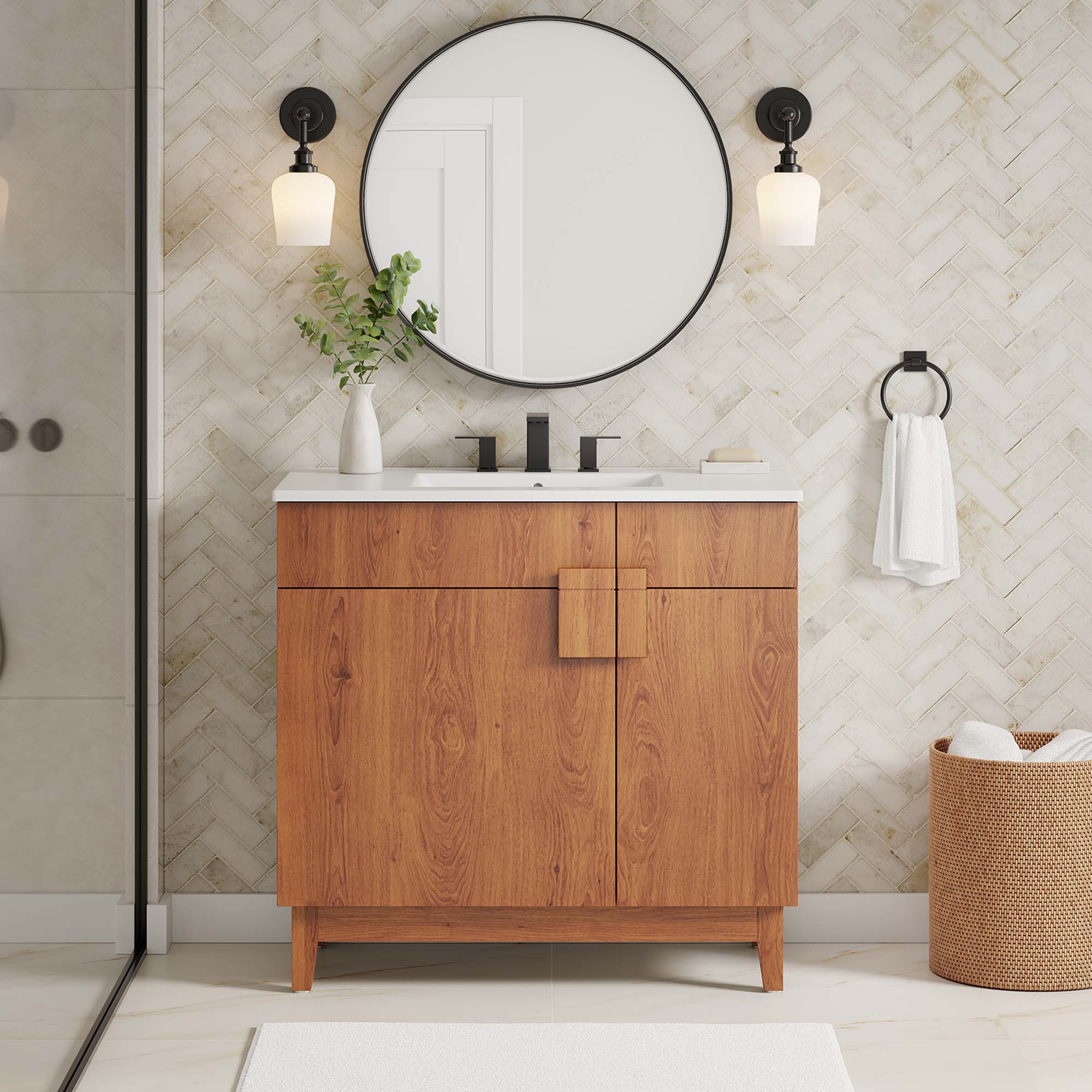 Miles Bathroom Vanity Basin Included by Modway