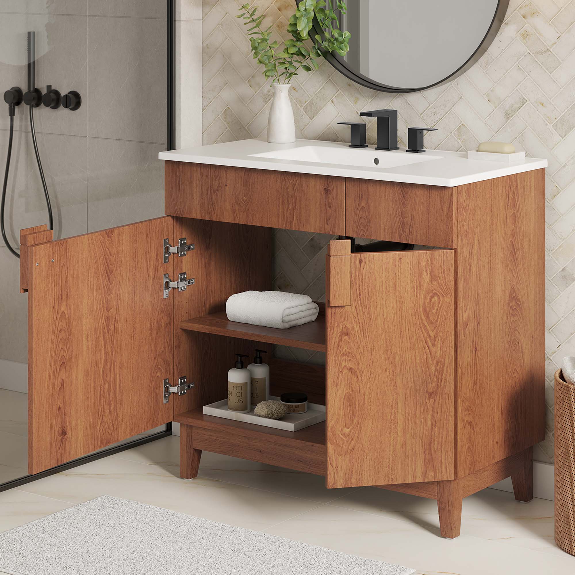 Miles Bathroom Vanity Basin Included by Modway