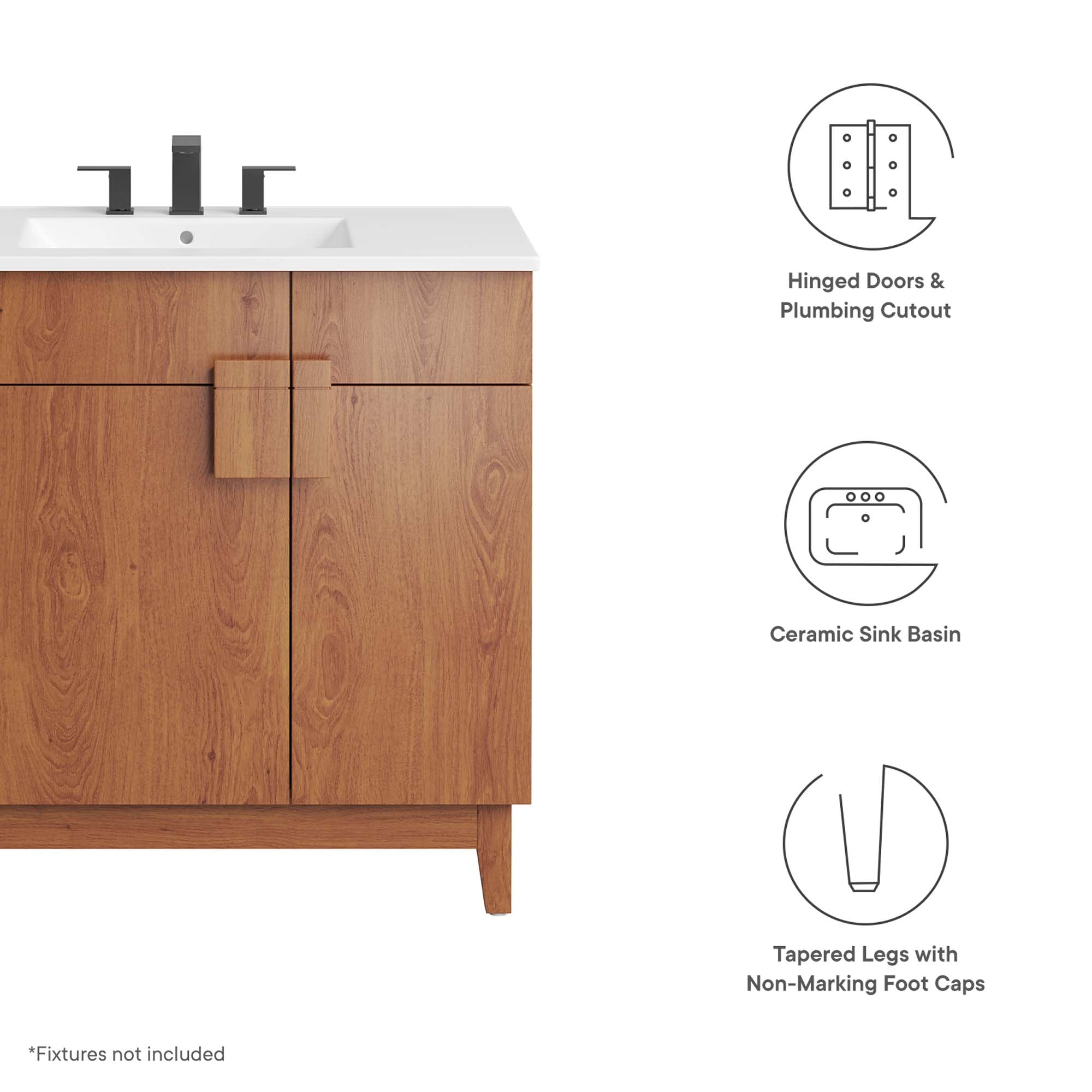 Miles Bathroom Vanity Basin Included by Modway