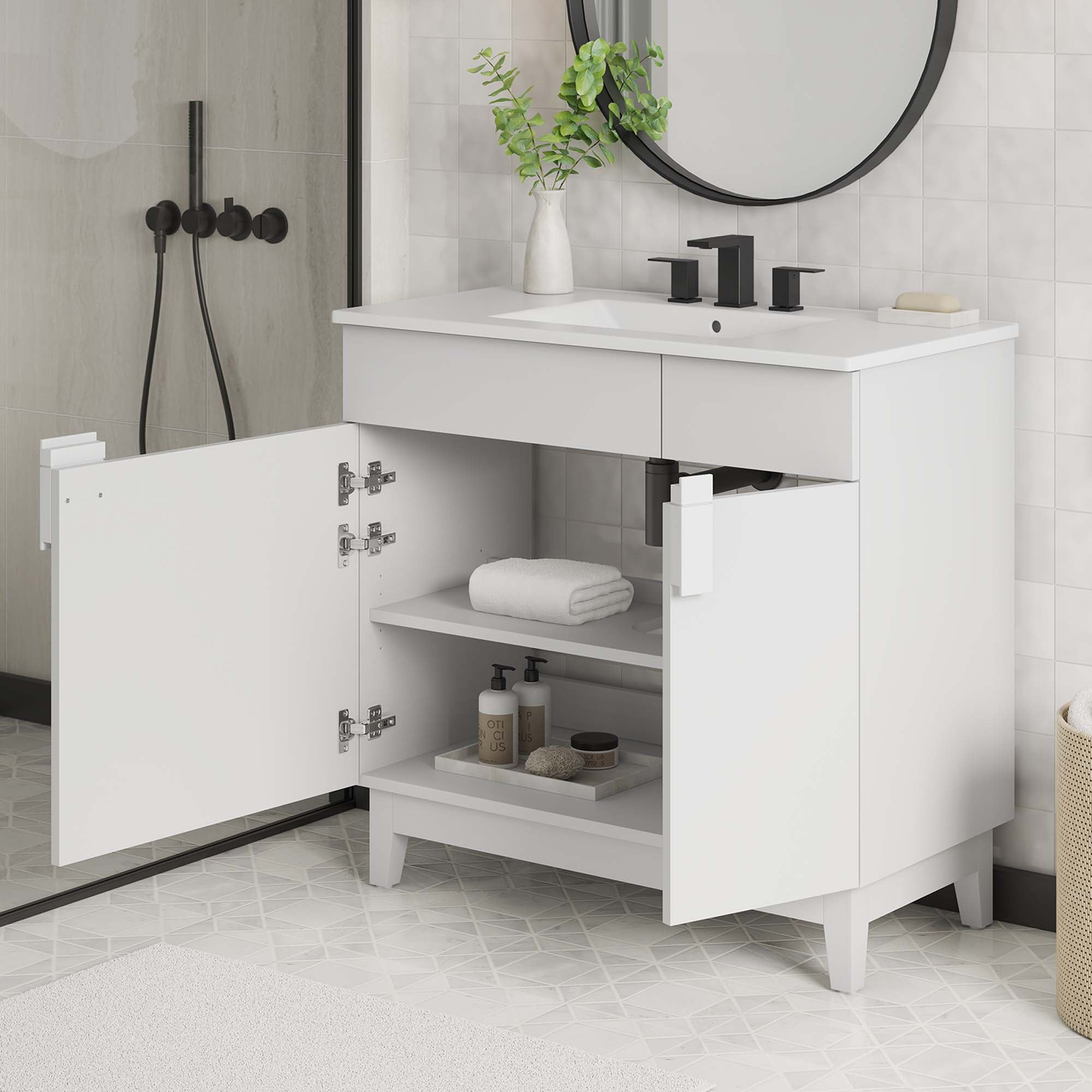 Miles Bathroom Vanity Basin Included by Modway