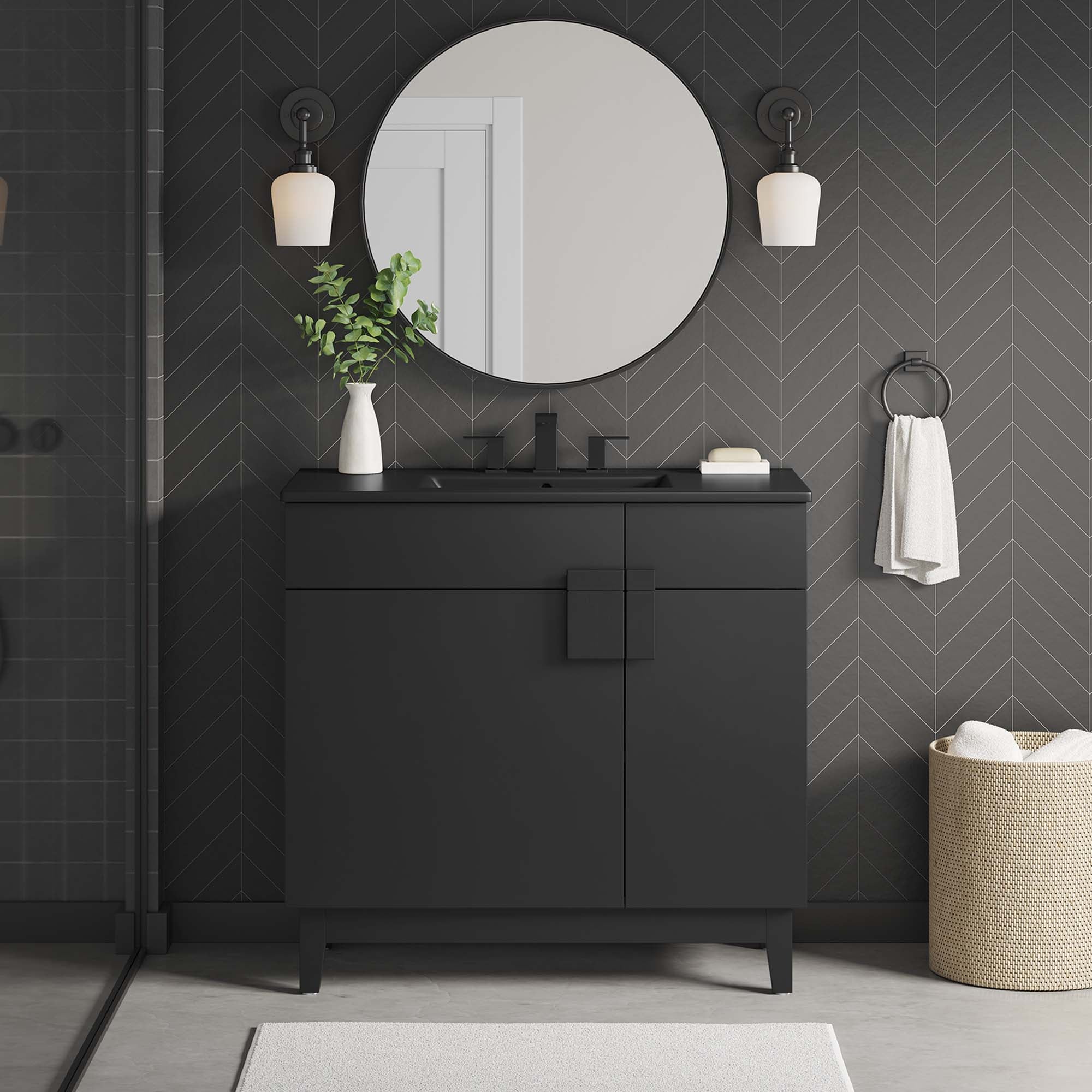 Miles Bathroom Vanity Basin Included by Modway