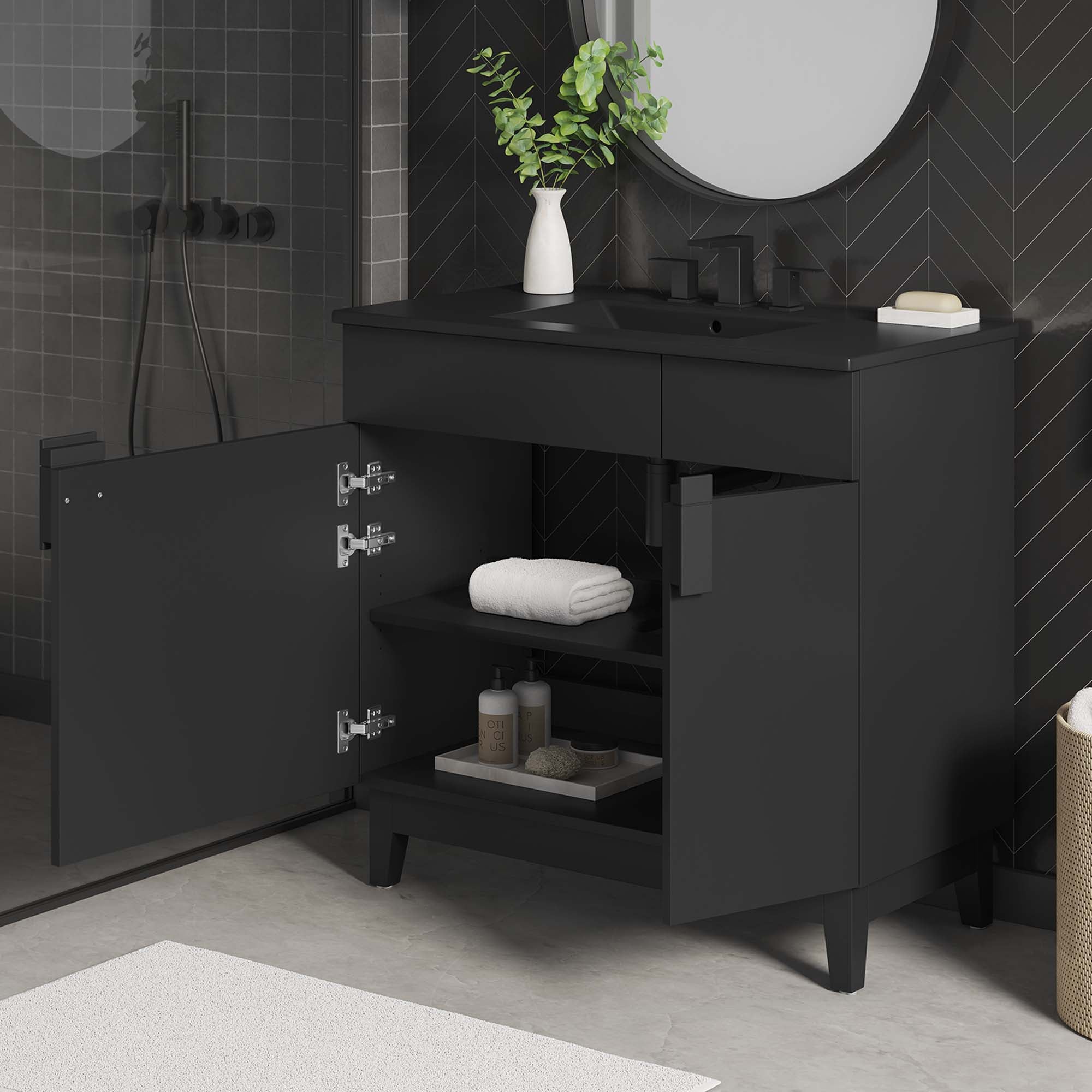 Miles Bathroom Vanity Basin Included by Modway