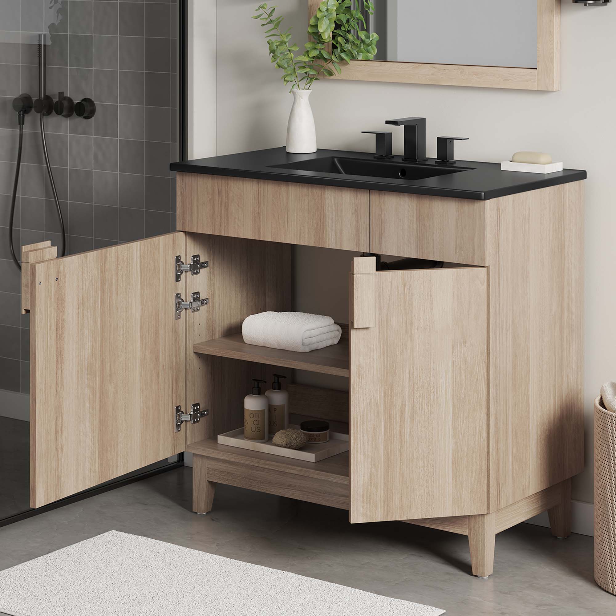 Miles Bathroom Vanity Basin Included by Modway