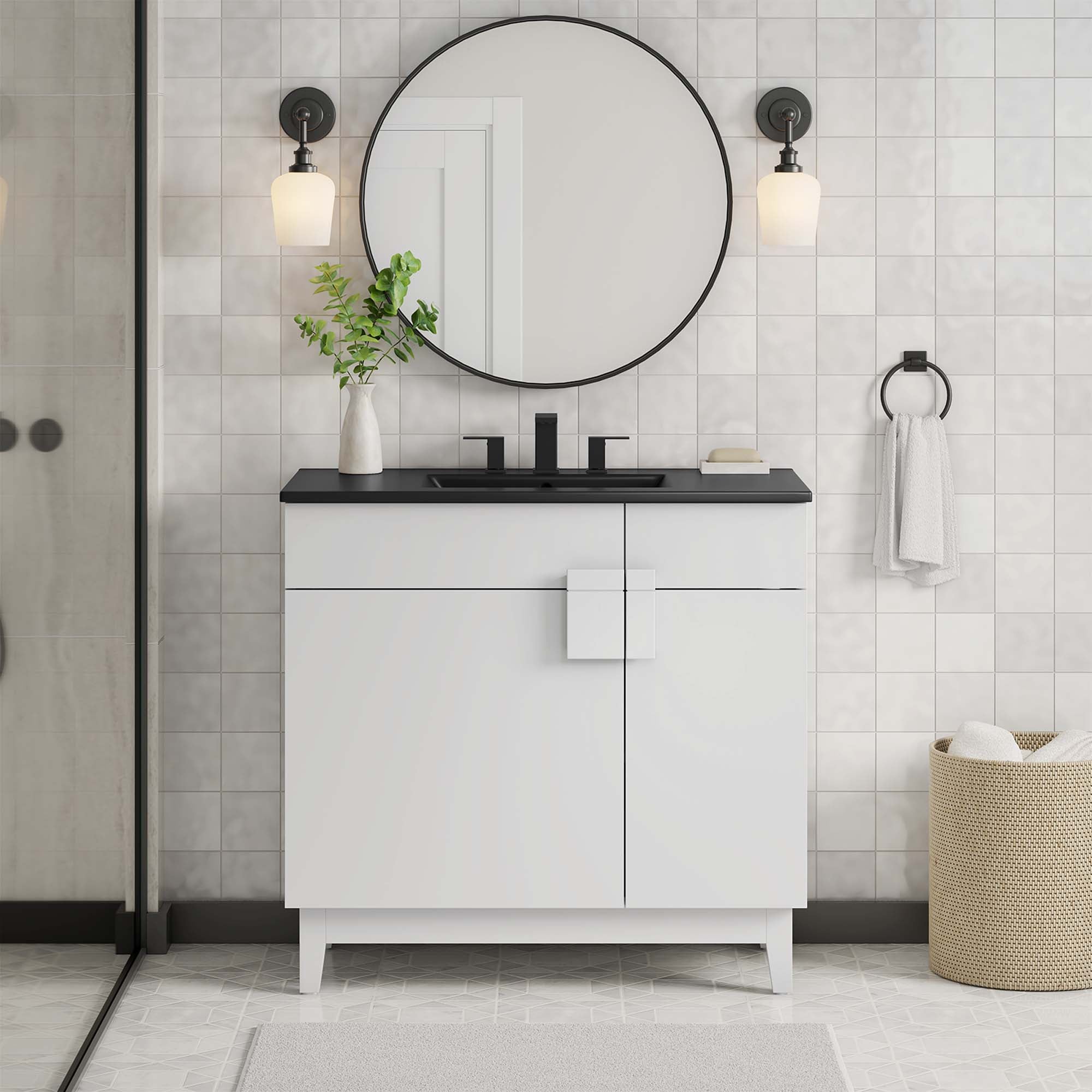 Miles Bathroom Vanity Basin Included by Modway