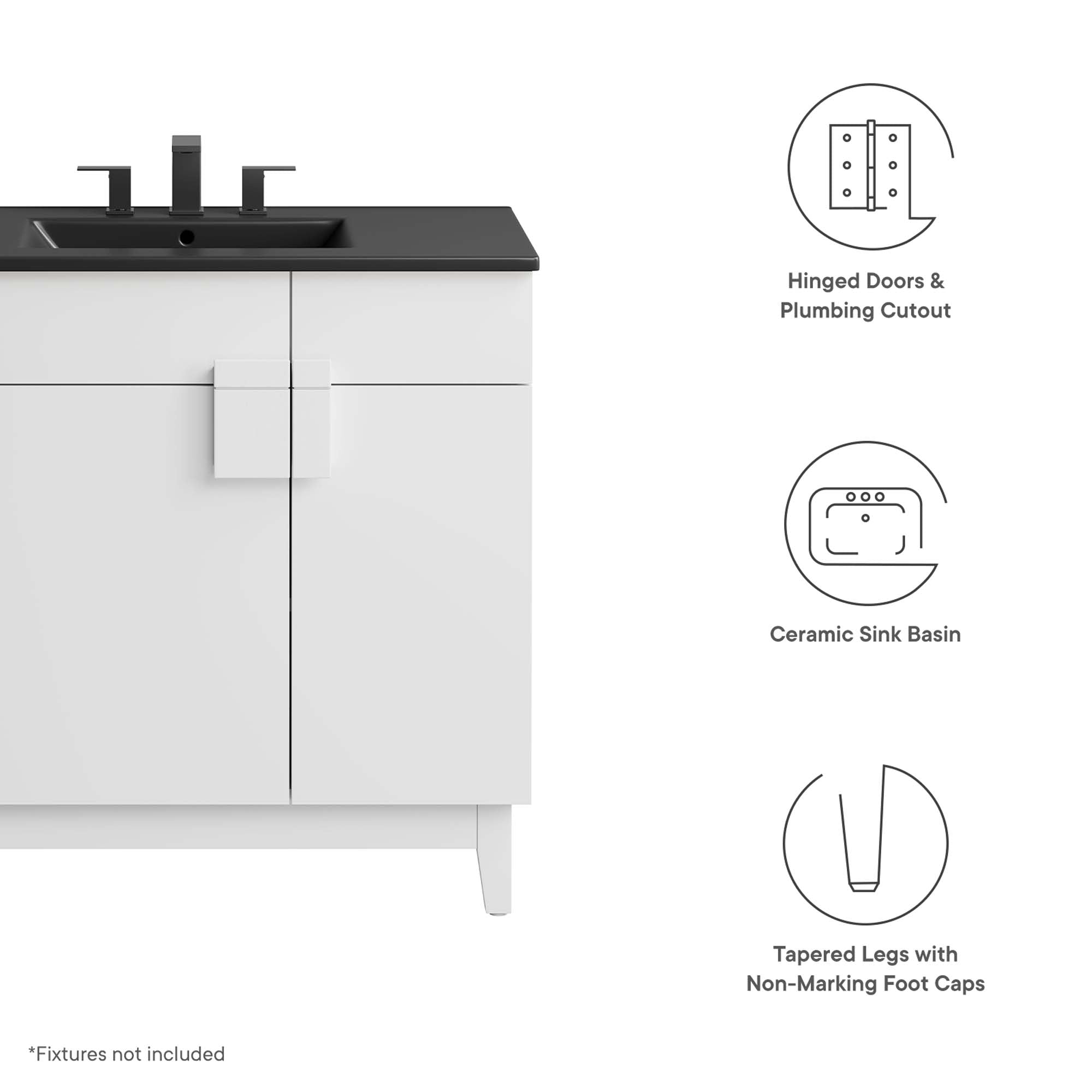 Miles Bathroom Vanity Basin Included by Modway