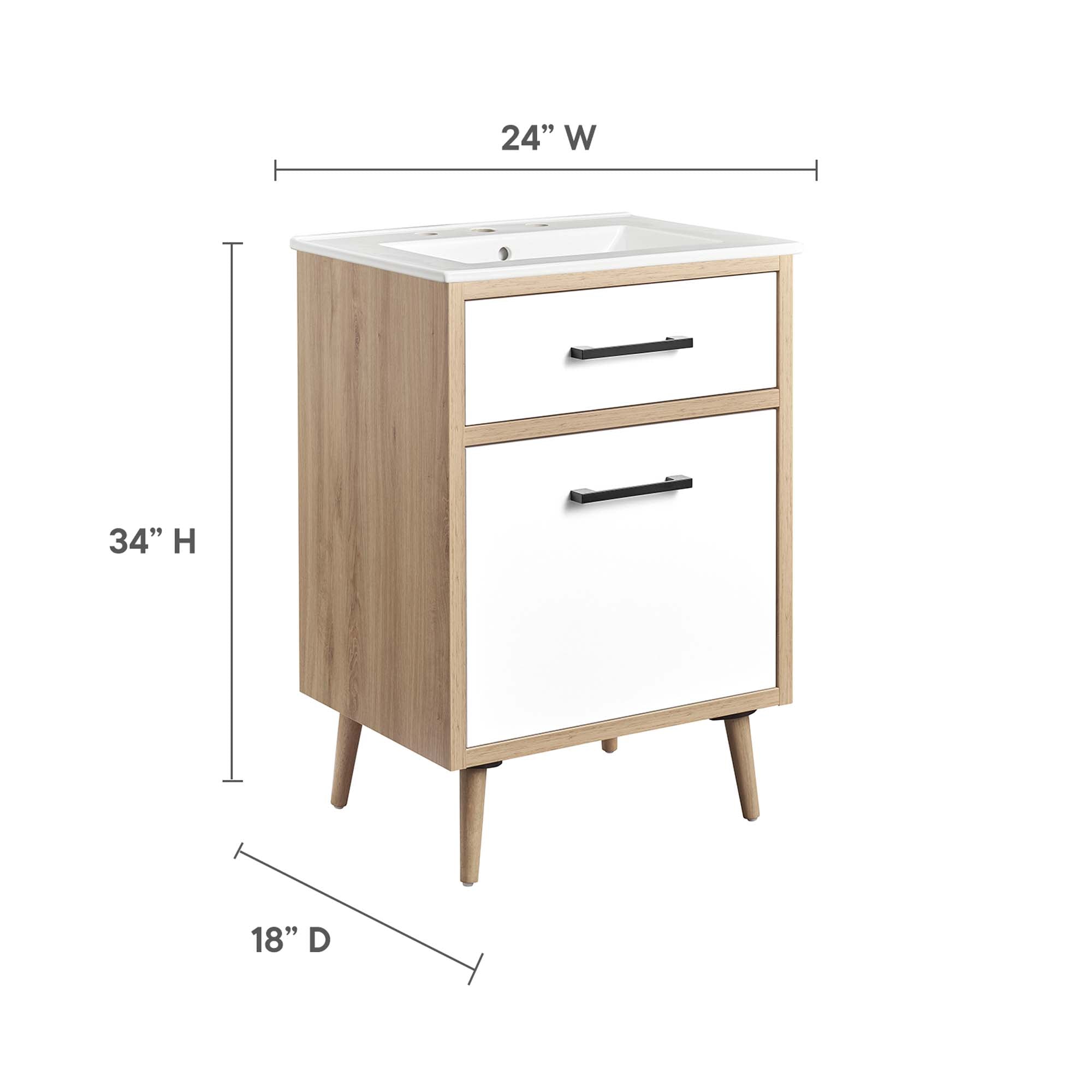 Maverick Bathroom Vanity Basin Included by Modway