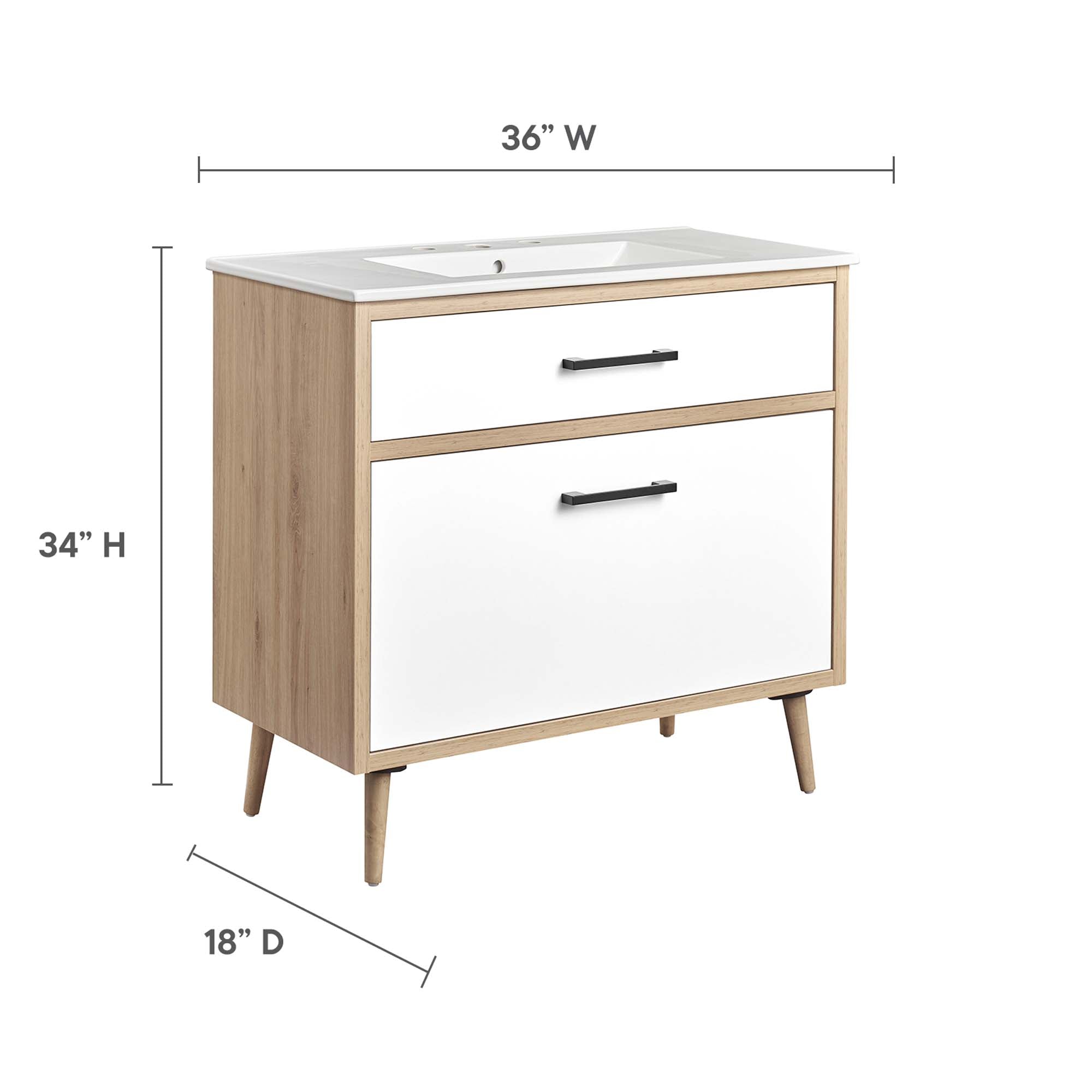Maverick Bathroom Vanity Basin Included by Modway