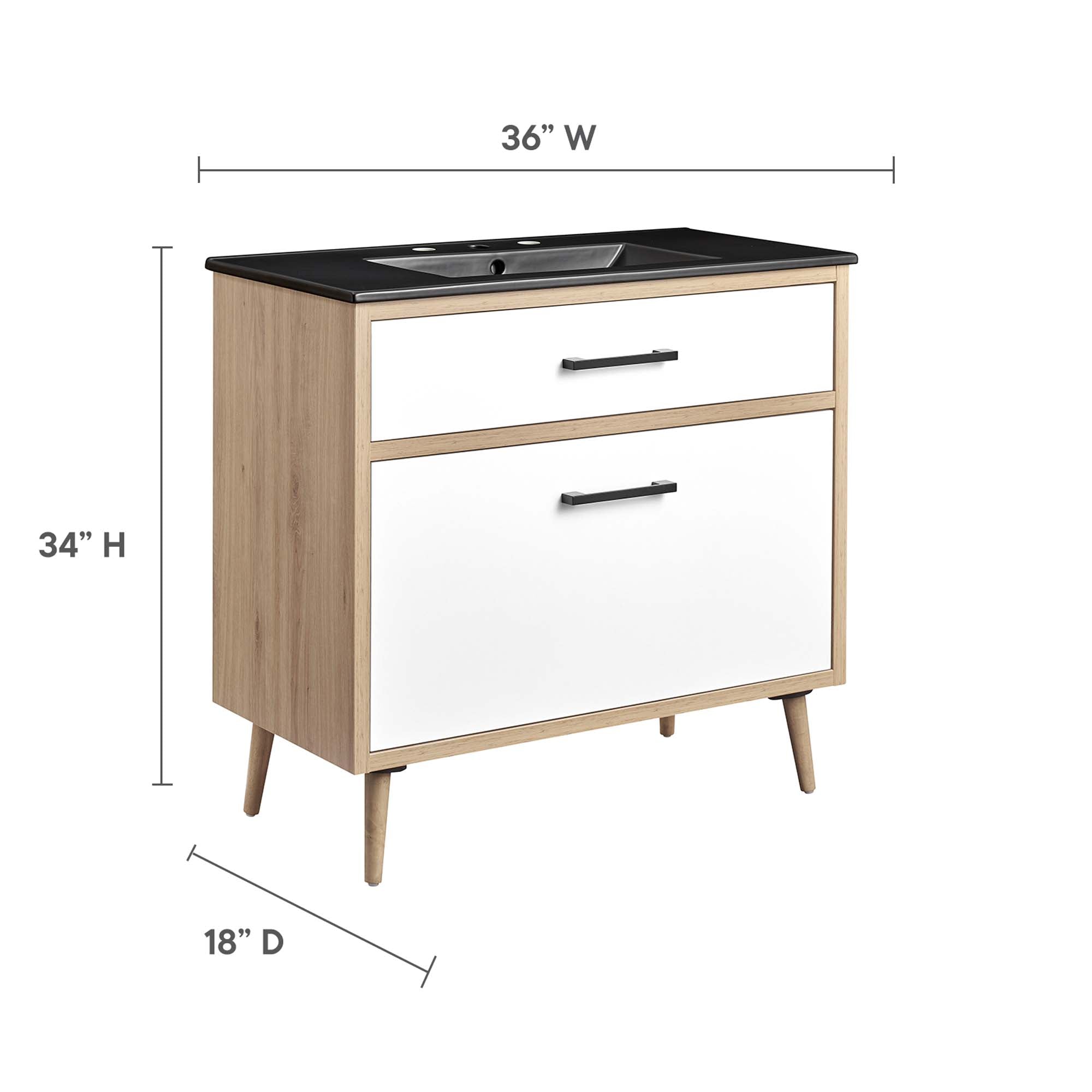 Maverick Bathroom Vanity Basin Included by Modway
